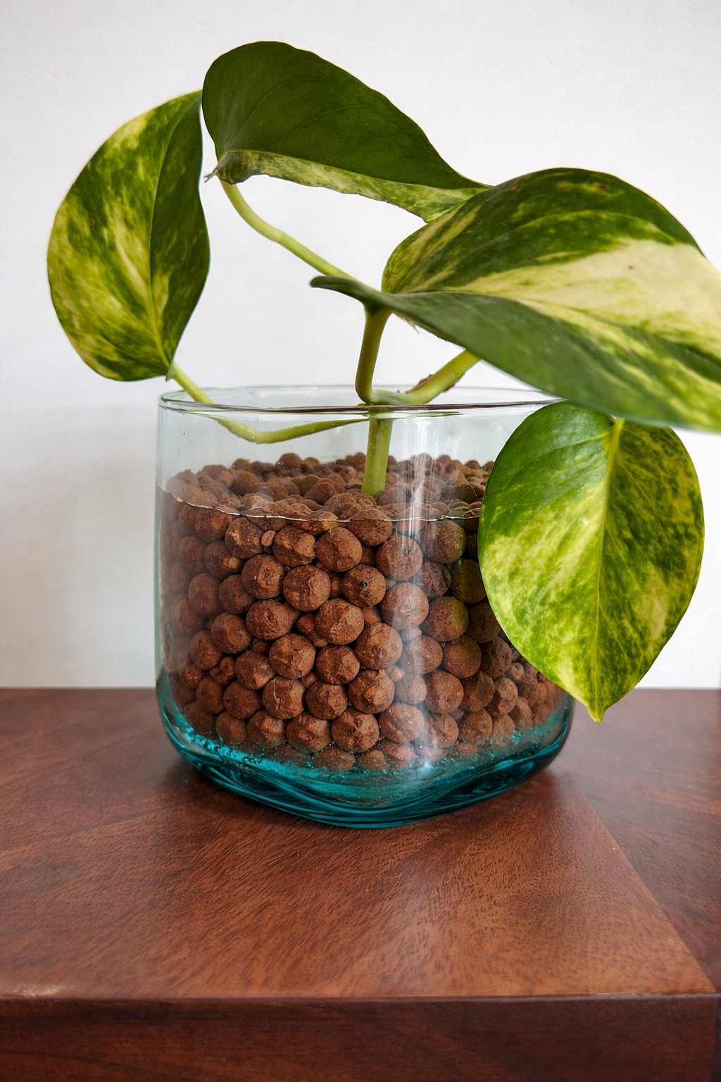 Aqua Hammered Glass Square