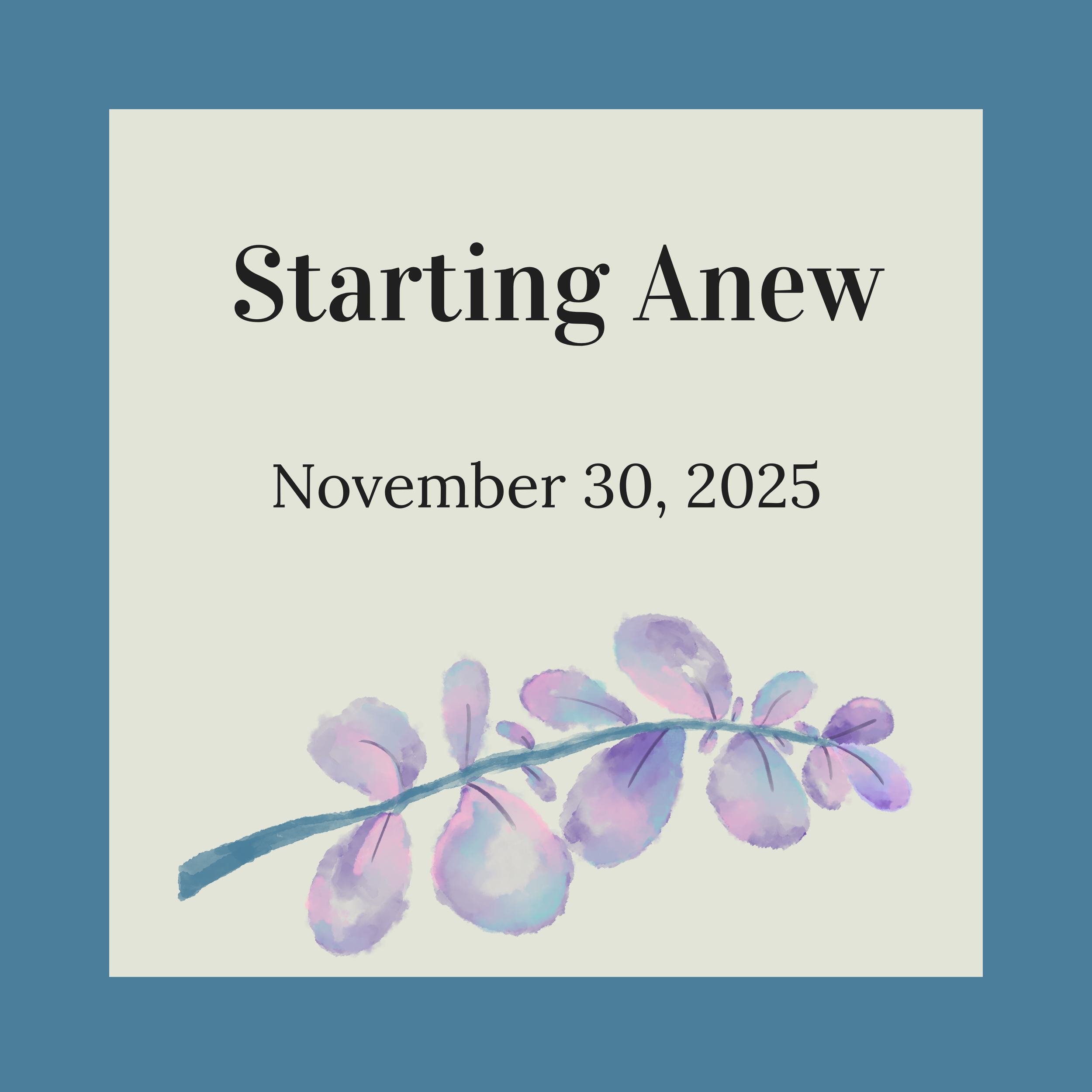 Starting Anew