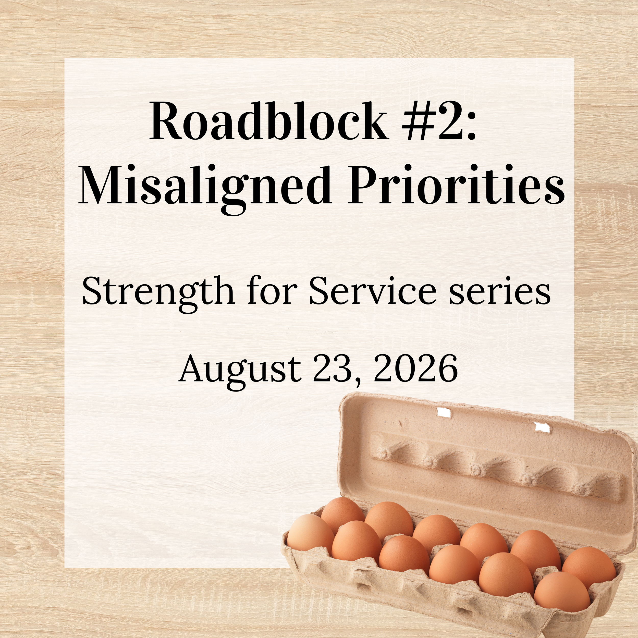 Roadbloack #2: Misaligned Priorities