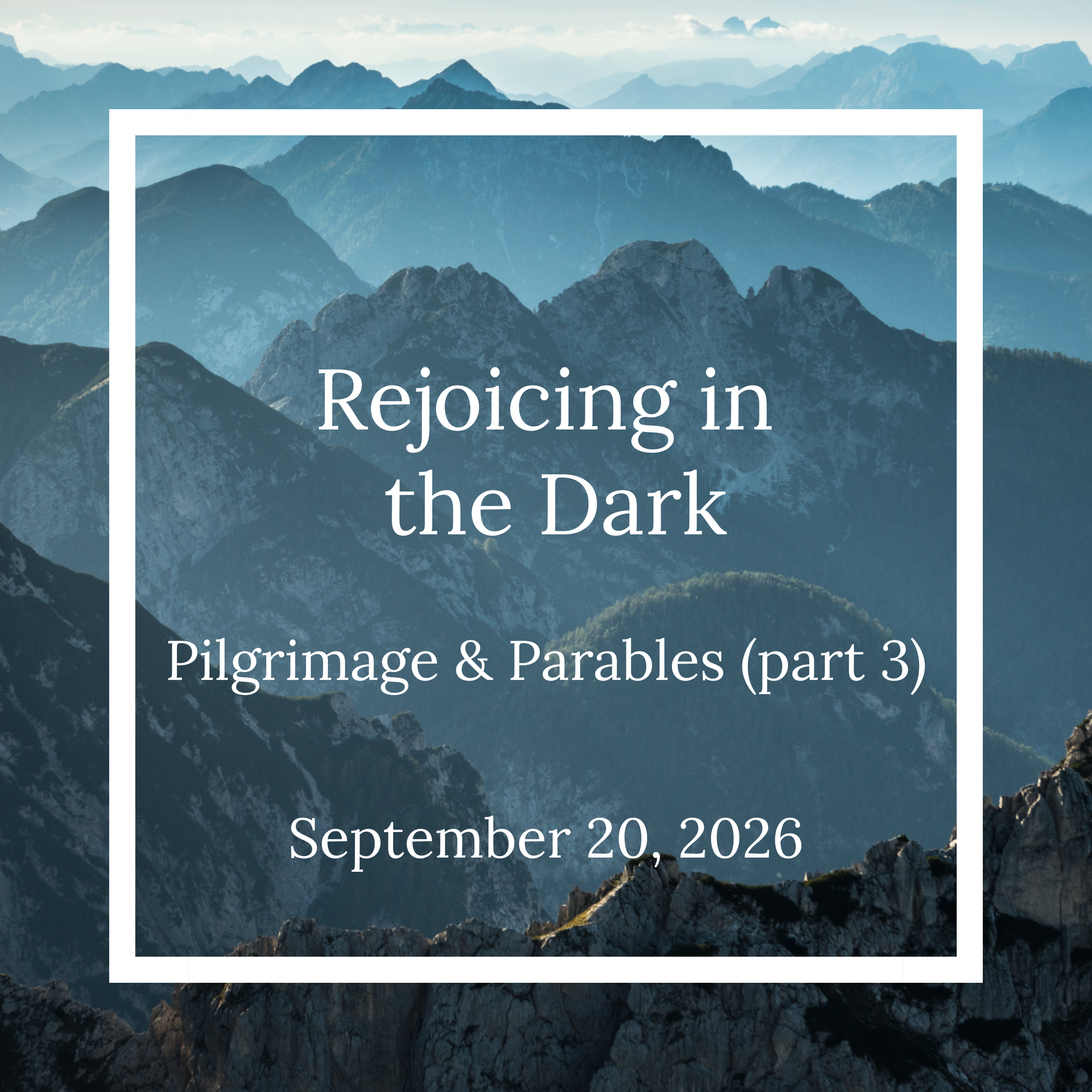 Rejoicing in the Dark