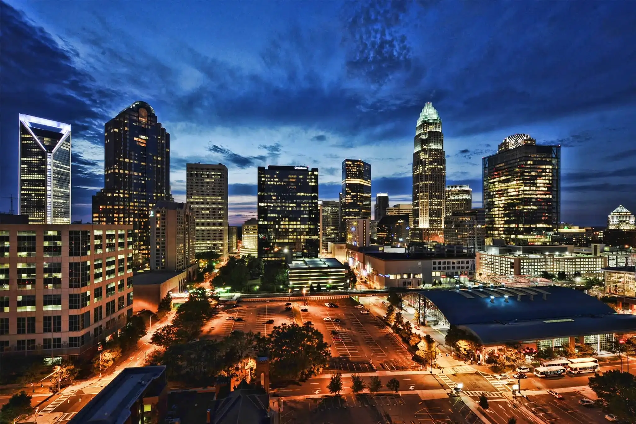 Charlotte North Carolina skyline cityscape