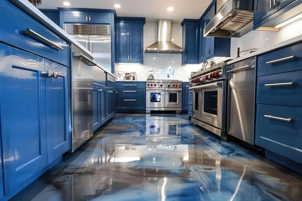 Metallic interior Kitchen floor in Huntersville, NC