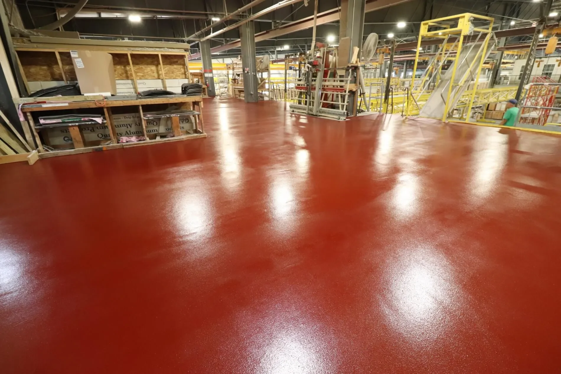 commercial epoxy flooring installation Charlotte NC warehouse