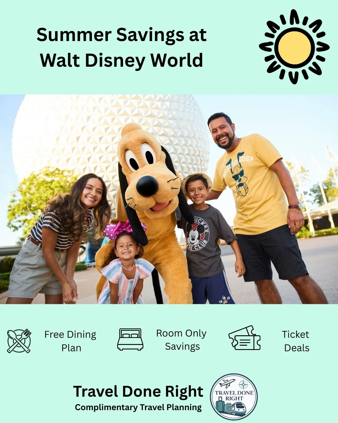 🚨 Disney just released NEW Walt Disney World deals for Summer 2026.

If a Disney vacation has been on your radar, this could be the perfect time to start planning. ✨

Here are a few of the biggest offers currently available 👇

🍽 FREE Dining Plan O