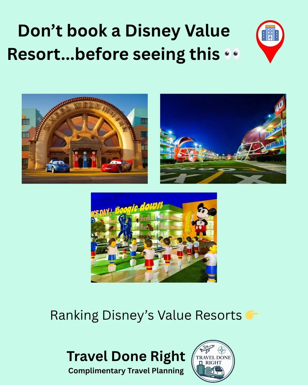Don&rsquo;t book a Disney Value Resort without seeing this first 👀

Not all &ldquo;budget&rdquo; Disney hotels are the same &mdash; and picking the wrong one can seriously impact your trip.

Here&rsquo;s how I rank the BEST value resorts at Walt Dis