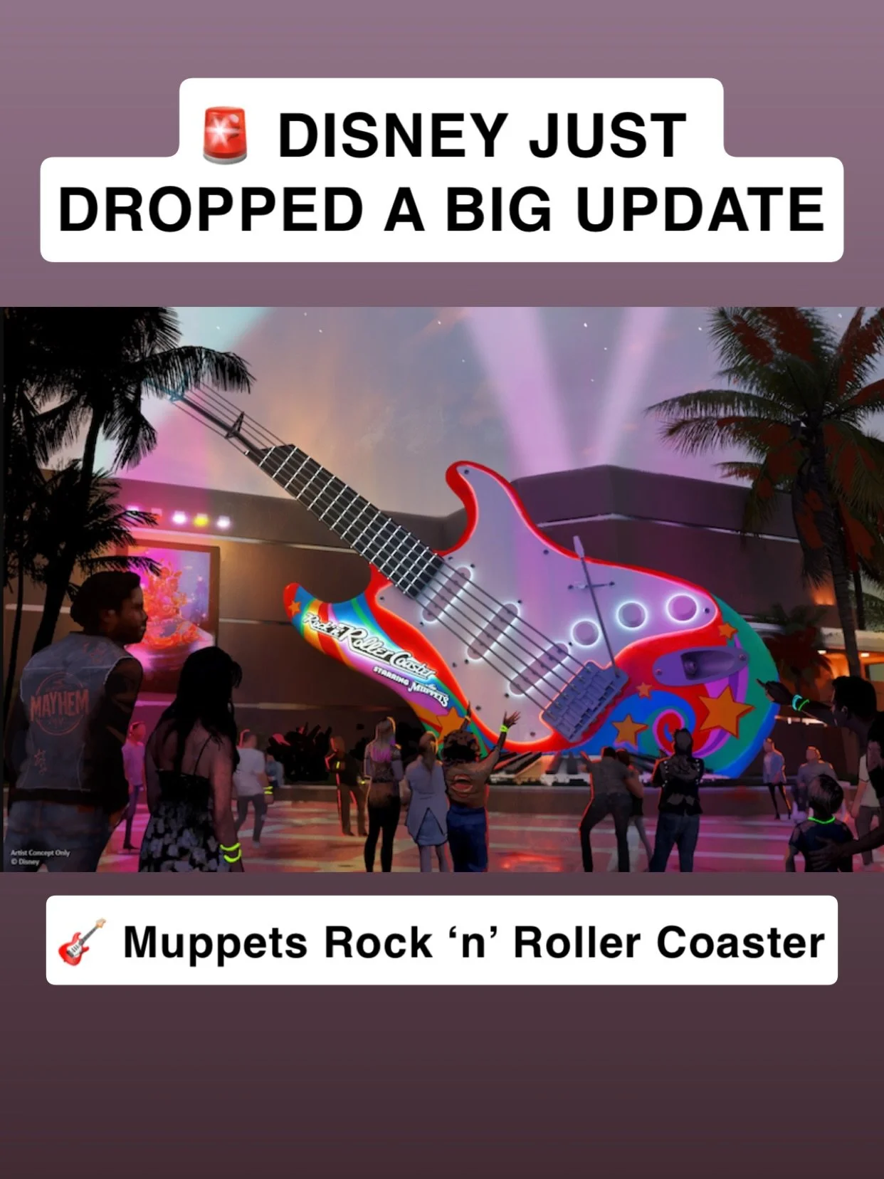 Disney just dropped a BIG update about the Muppets taking over Rock &lsquo;n&rsquo; Roller Coaster 👀🎸

🎸 Opening: Summer 2026
🐸 Full Muppets retheme confirmed
🎶 First song revealed: Song 2

And here&rsquo;s the part to watch 👇
👀 More songs are