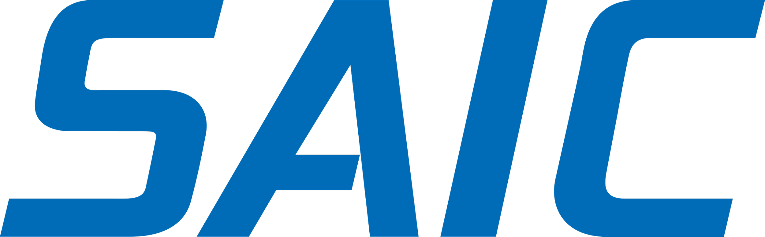 Logo of the company 'SAIC' in large blue letters.