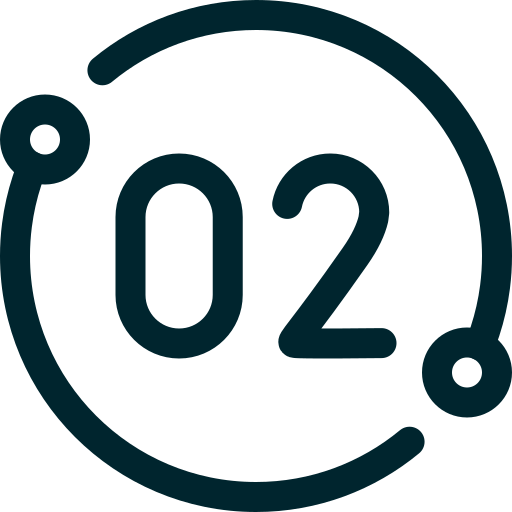 A stylized number 2 inside a circular design