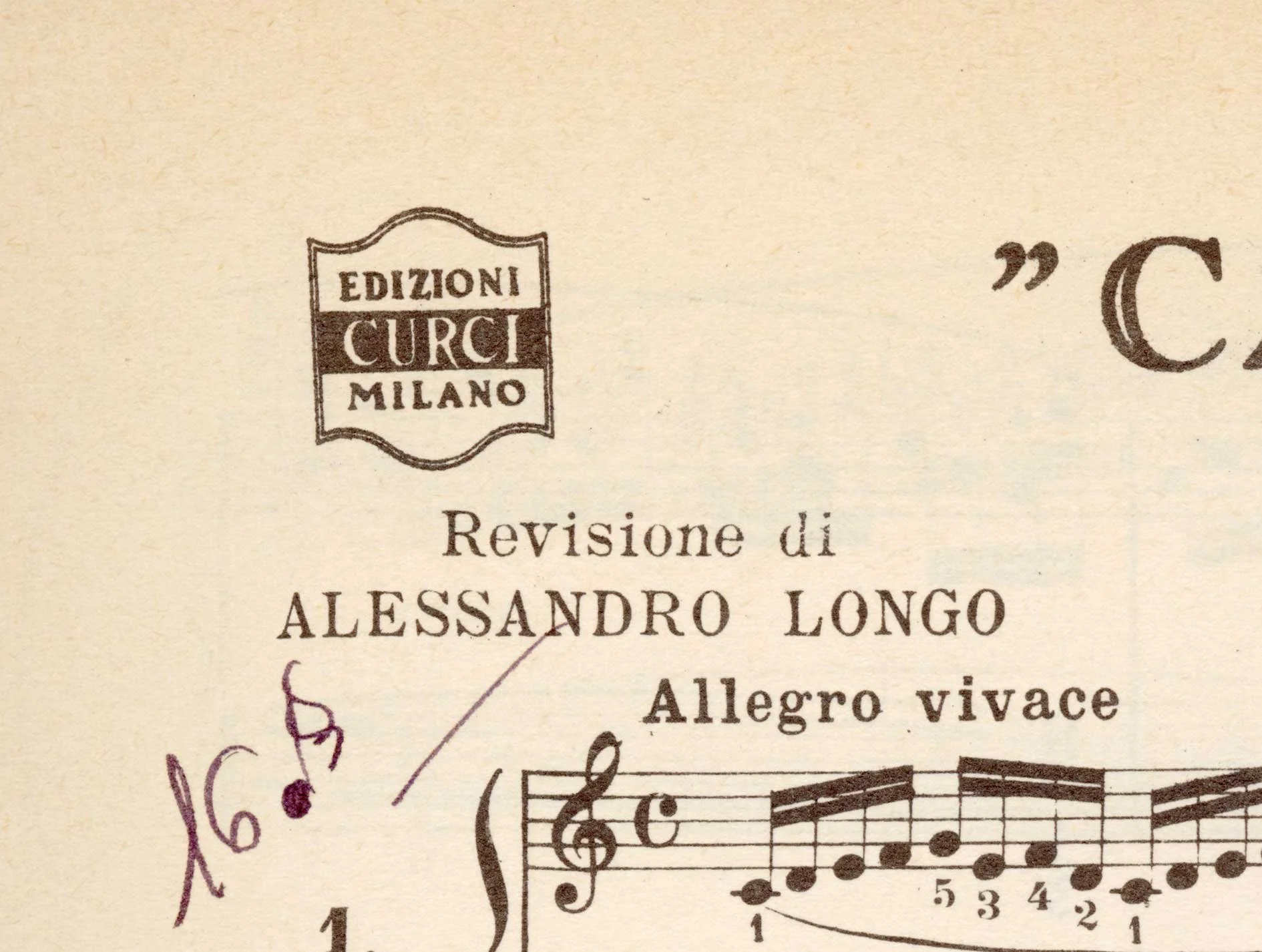 Vintage Sheet Music