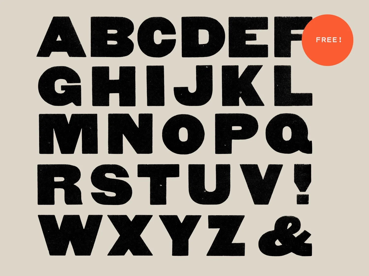 FREE! Vintage High Res Sans Serif Alphabet