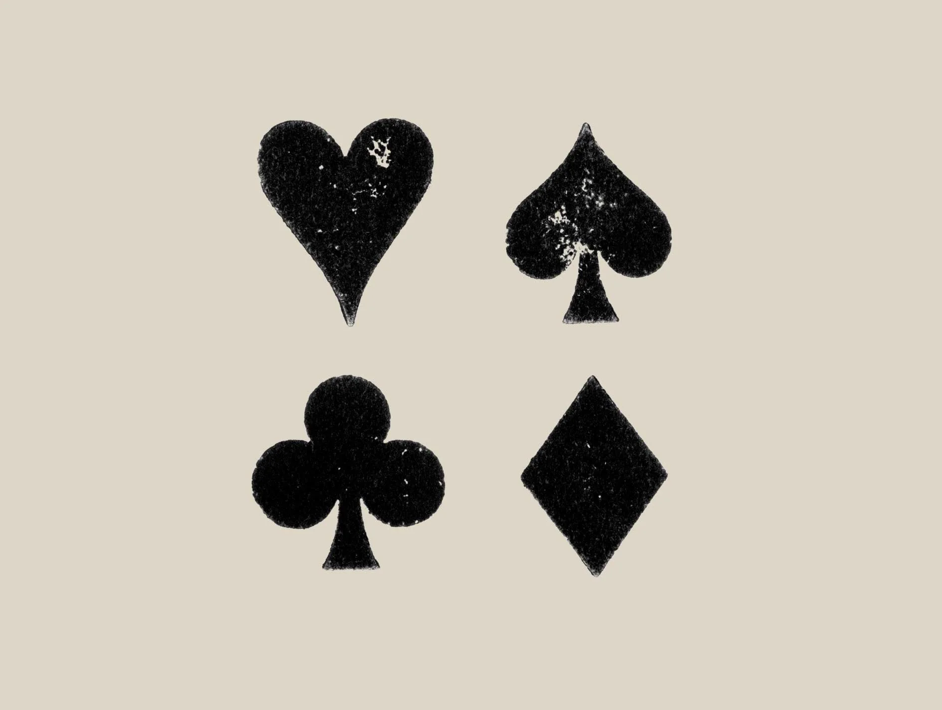 Letterpress - Playing Card Suit Icons