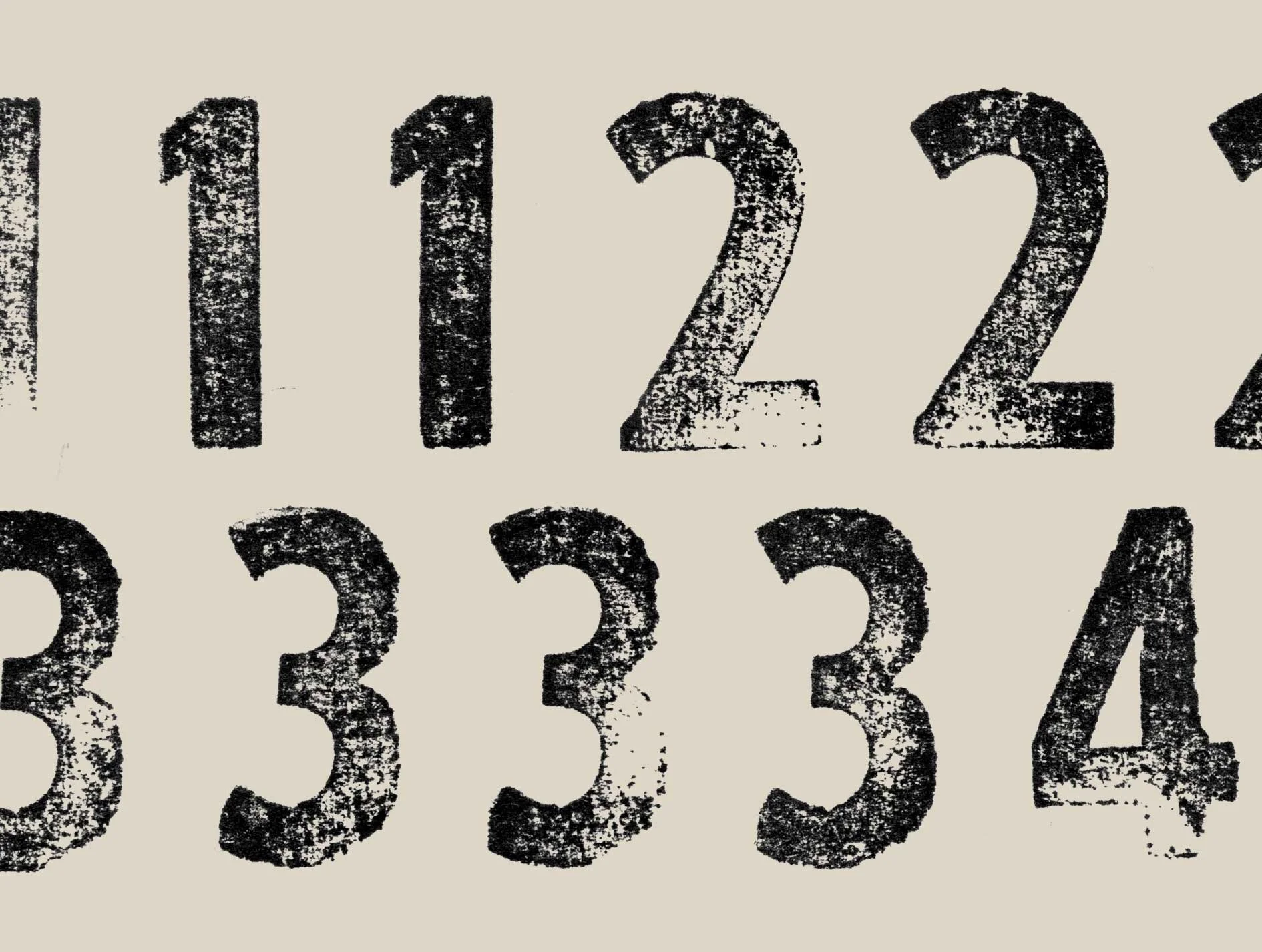 Stamped Number Set