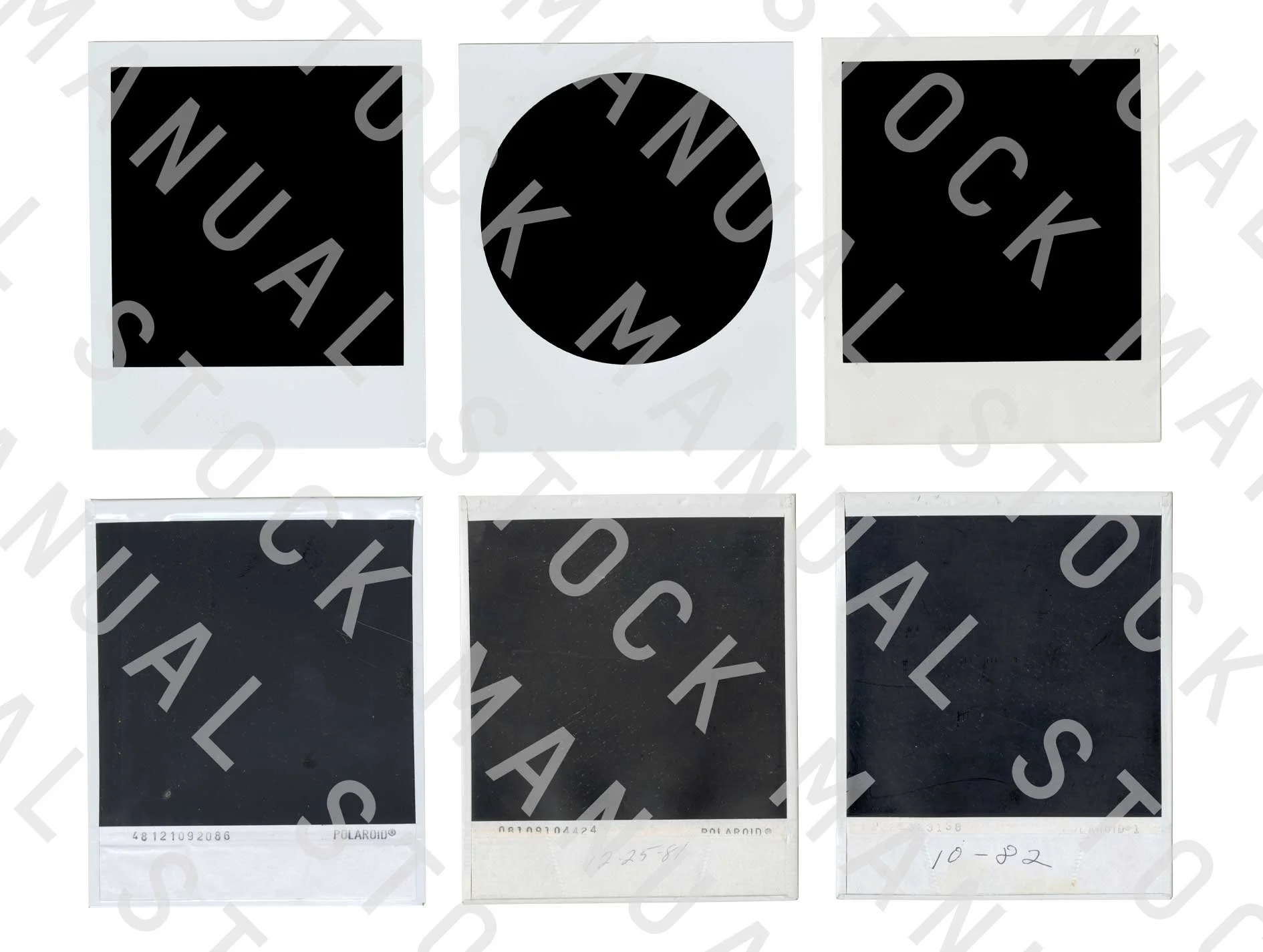 High-res scanned Polaroid frames for graphic designers asset library