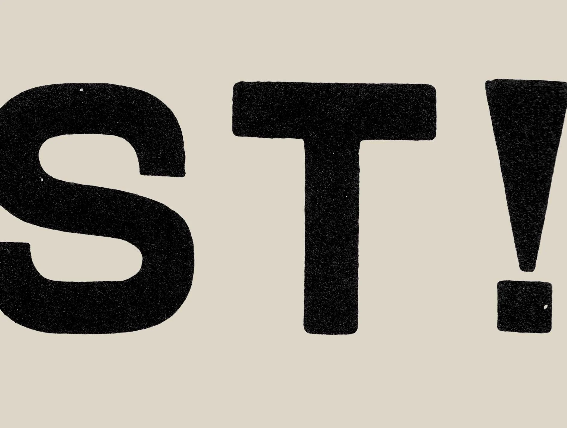 Vintage high res scan of sans serif font