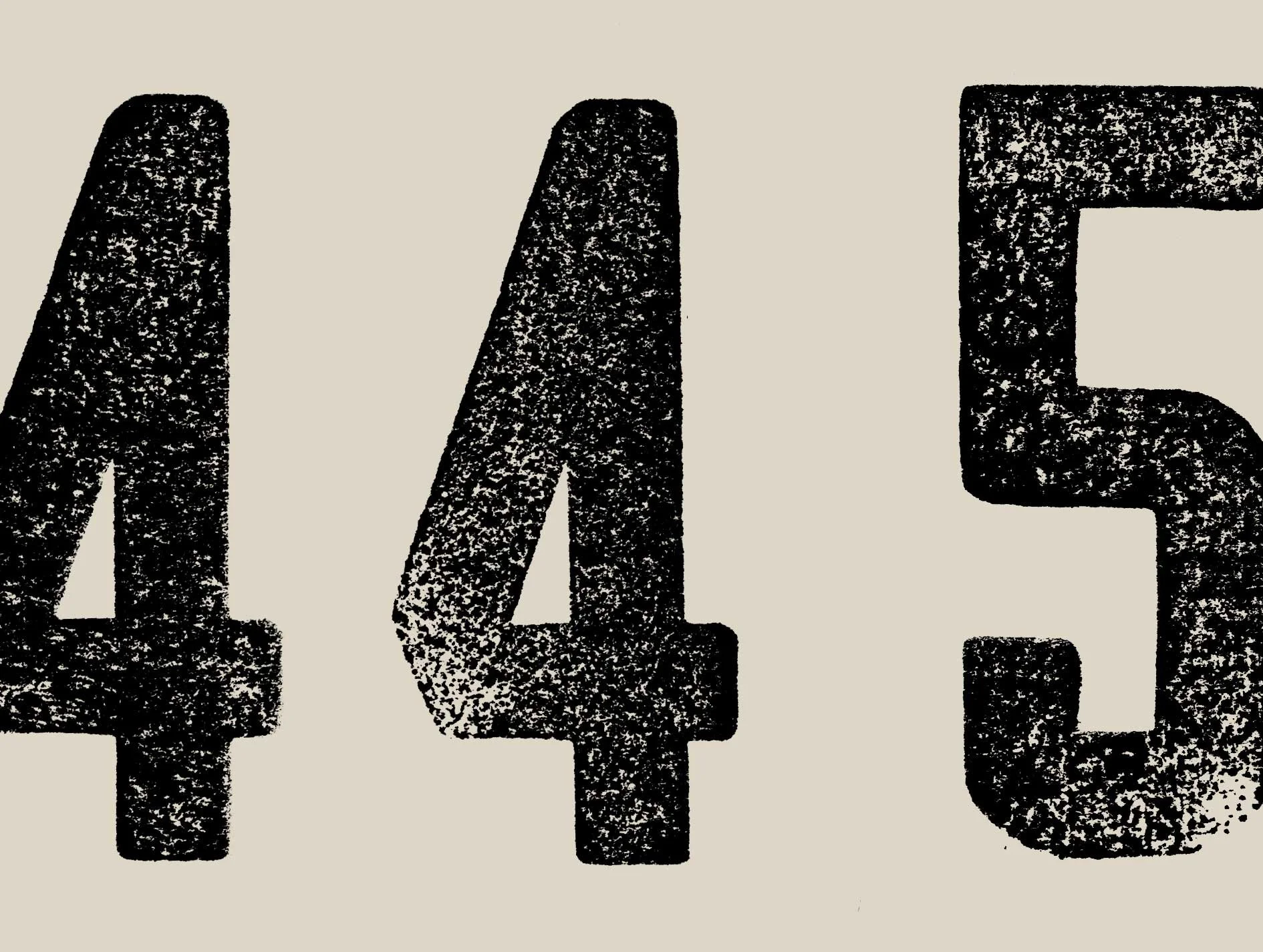 Stamped Number Set - Condensed