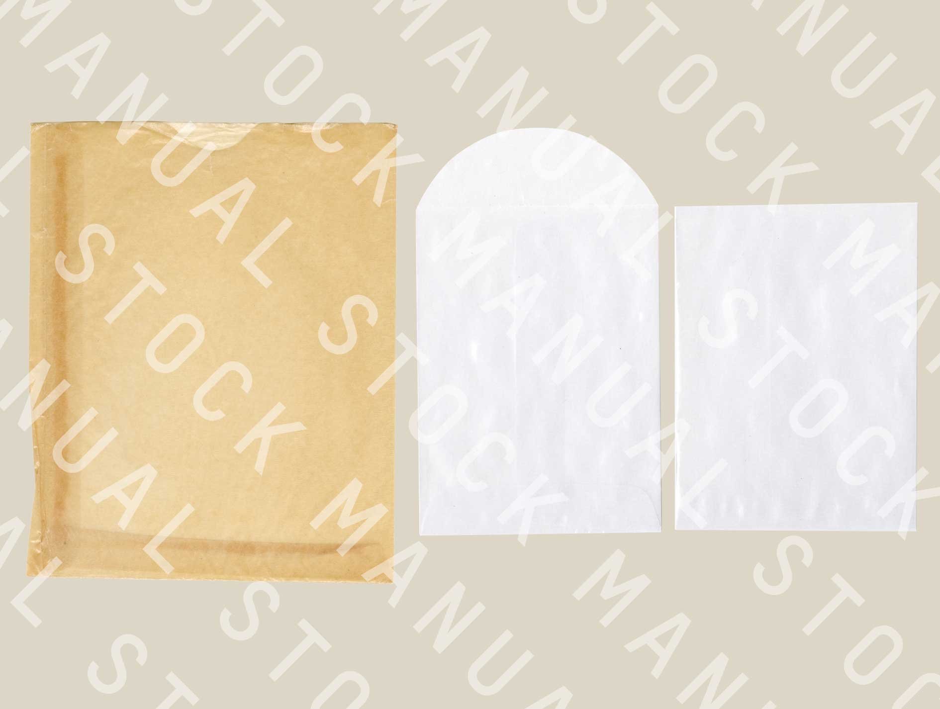 High-res scanned glassine envelopes for graphic designers asset library