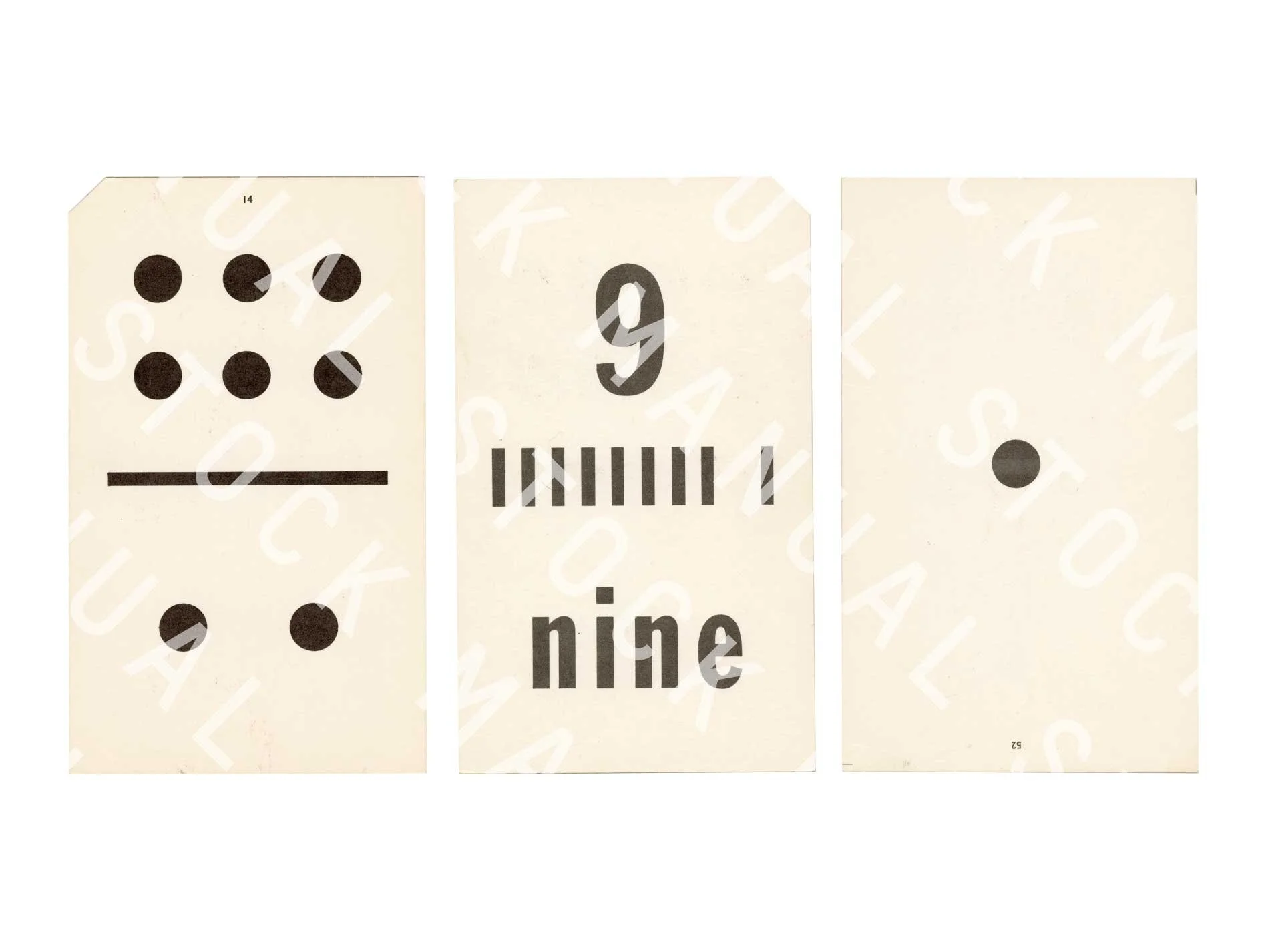 High-res scanned math flashcards for graphic designers asset library