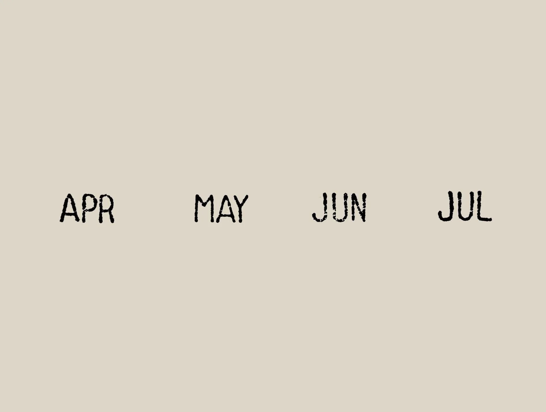 Stamped Months