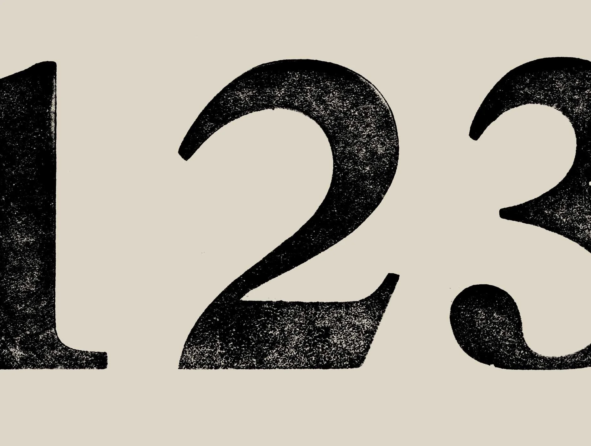 Letterpress - Number Set