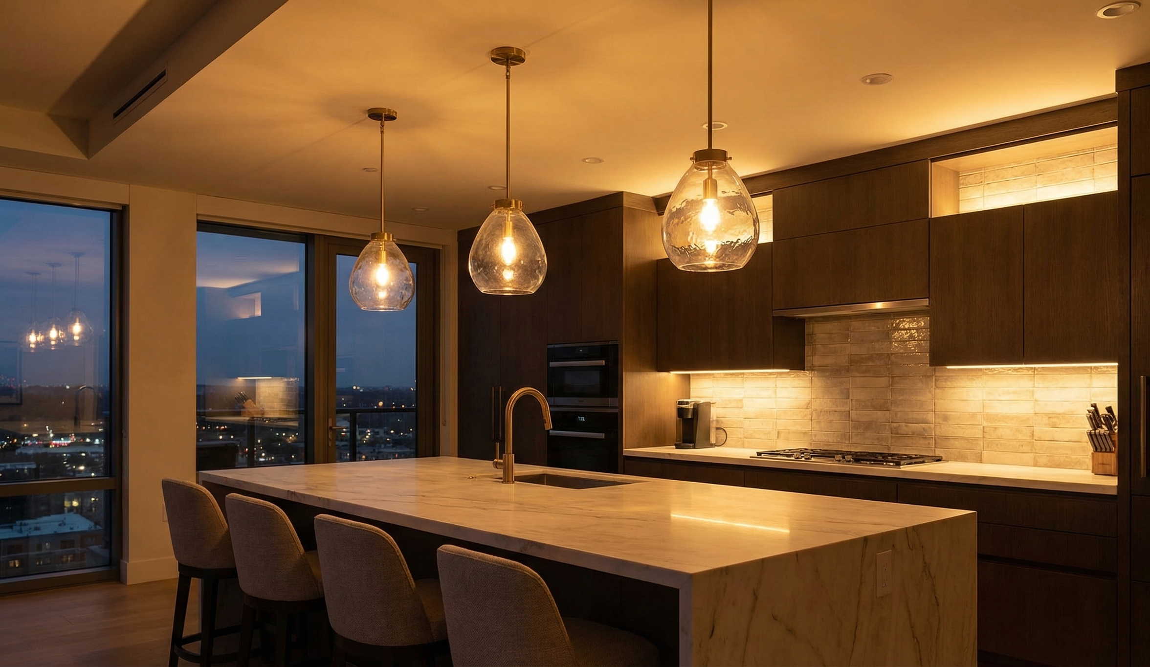 Rasvjeta iznad kuhinjskog otoka: što treba znati