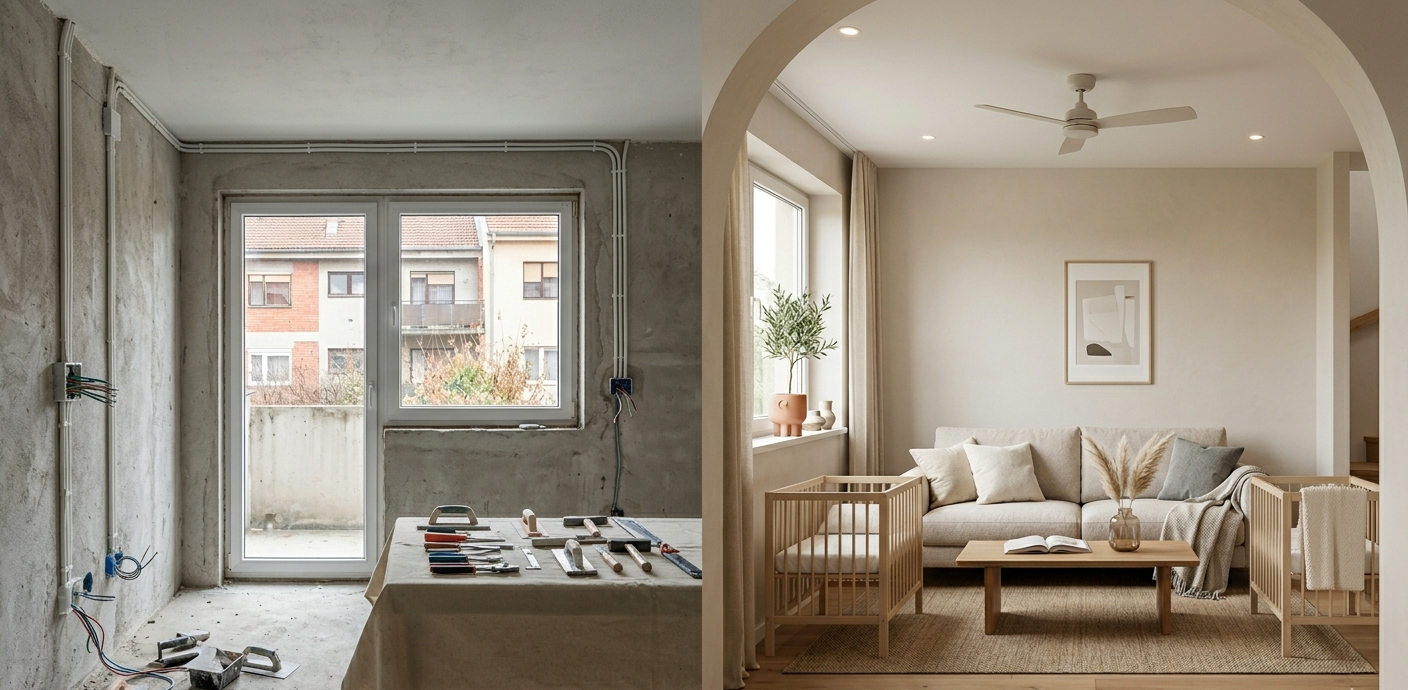 Renovacija s bebom u kući: kako to zapravo organizirati