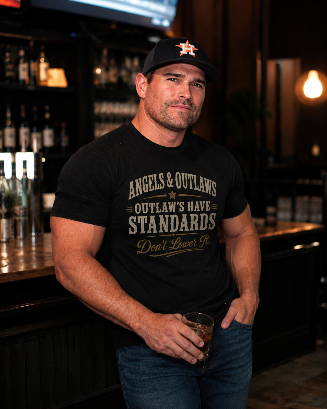 Angels & Outlaws™ | Outlaws Have Standards. Don't Lower It. | Western Graphic T-Shirt | American Apparel 2001