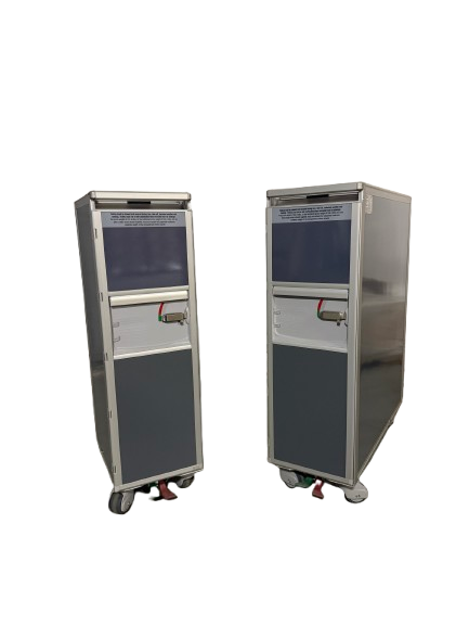 Two hospital or medical portable vital signs monitors side by side.
