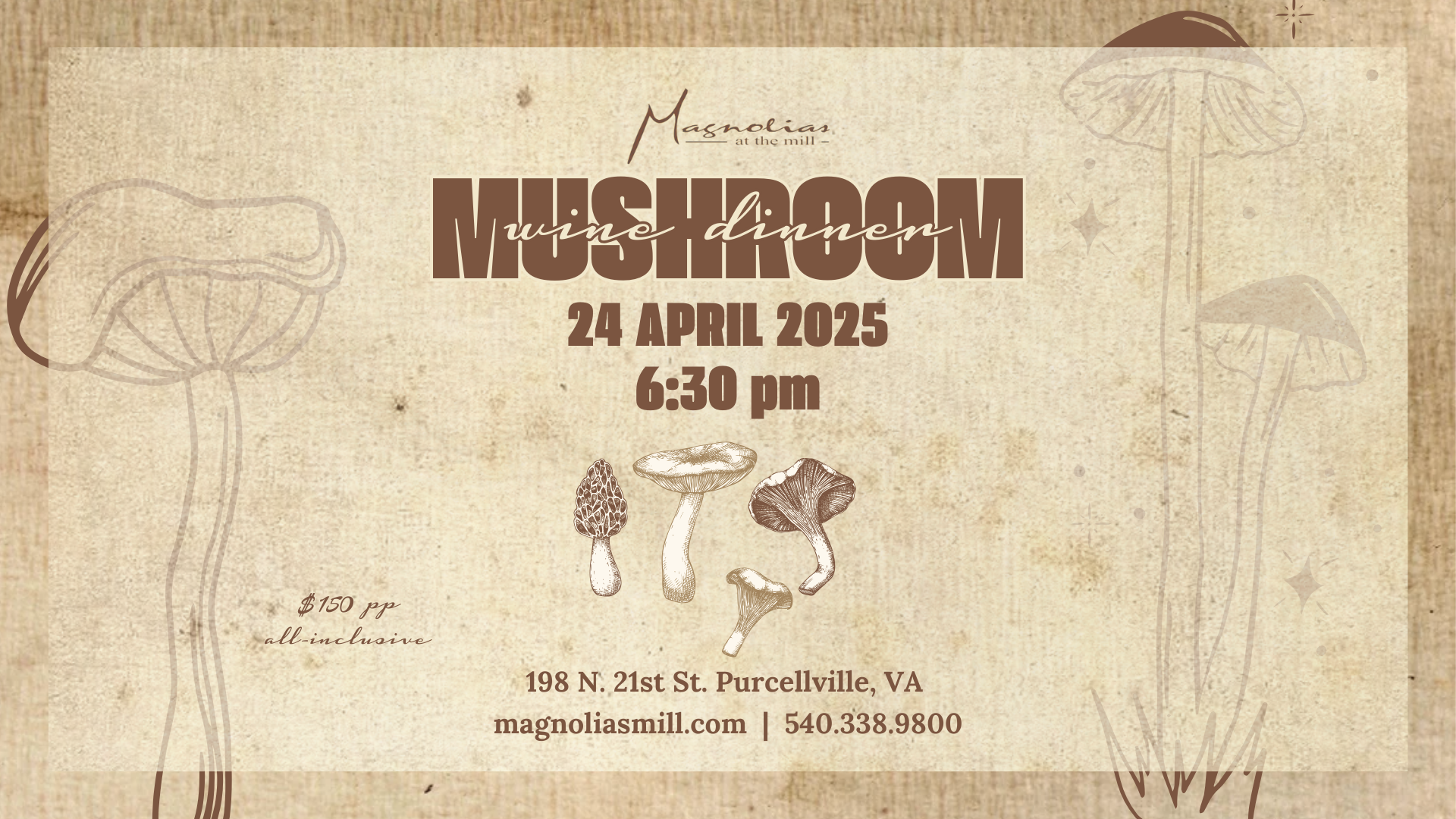 Mushroom Wine Dinner