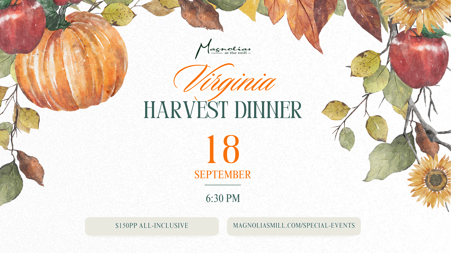 Virginia Harvest Dinner