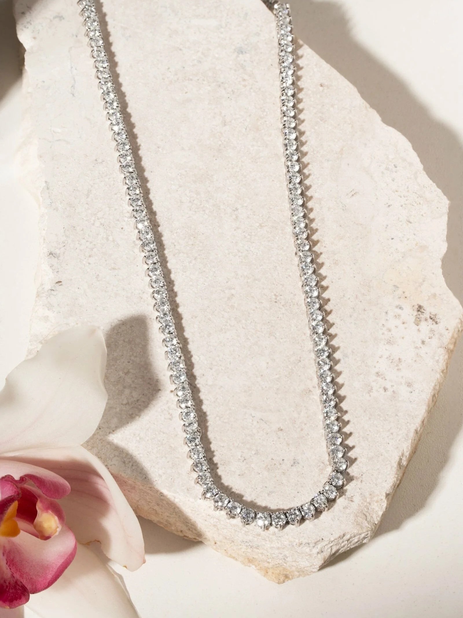 Colar Riviera Moissanite 3mm em Prata 925