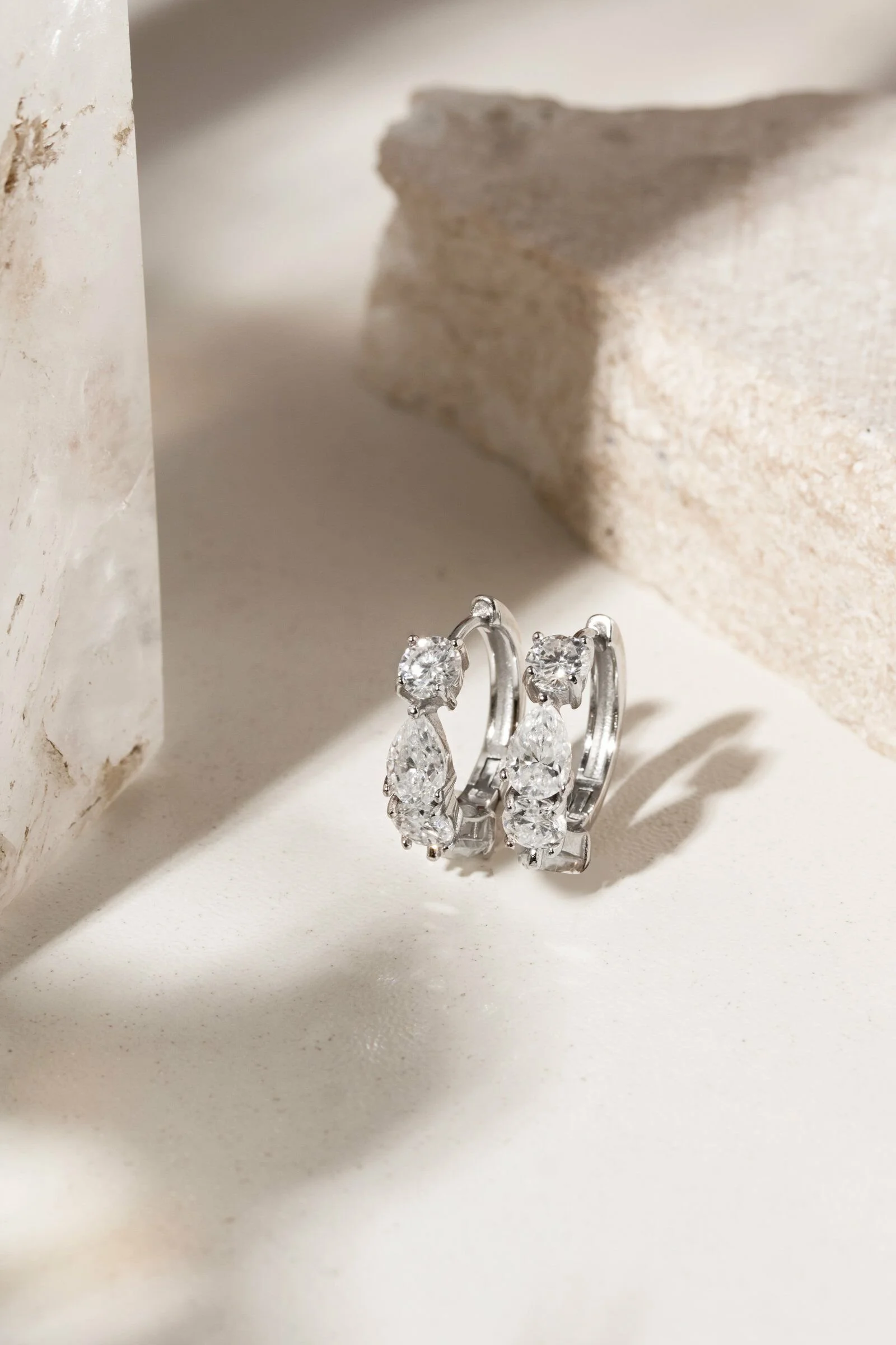 Brinco Argola com Moissanites 3,2 Ct em Prata 925