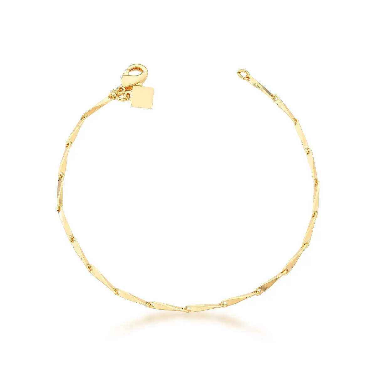 Pulseira Trabalhada e Lisa Dourada