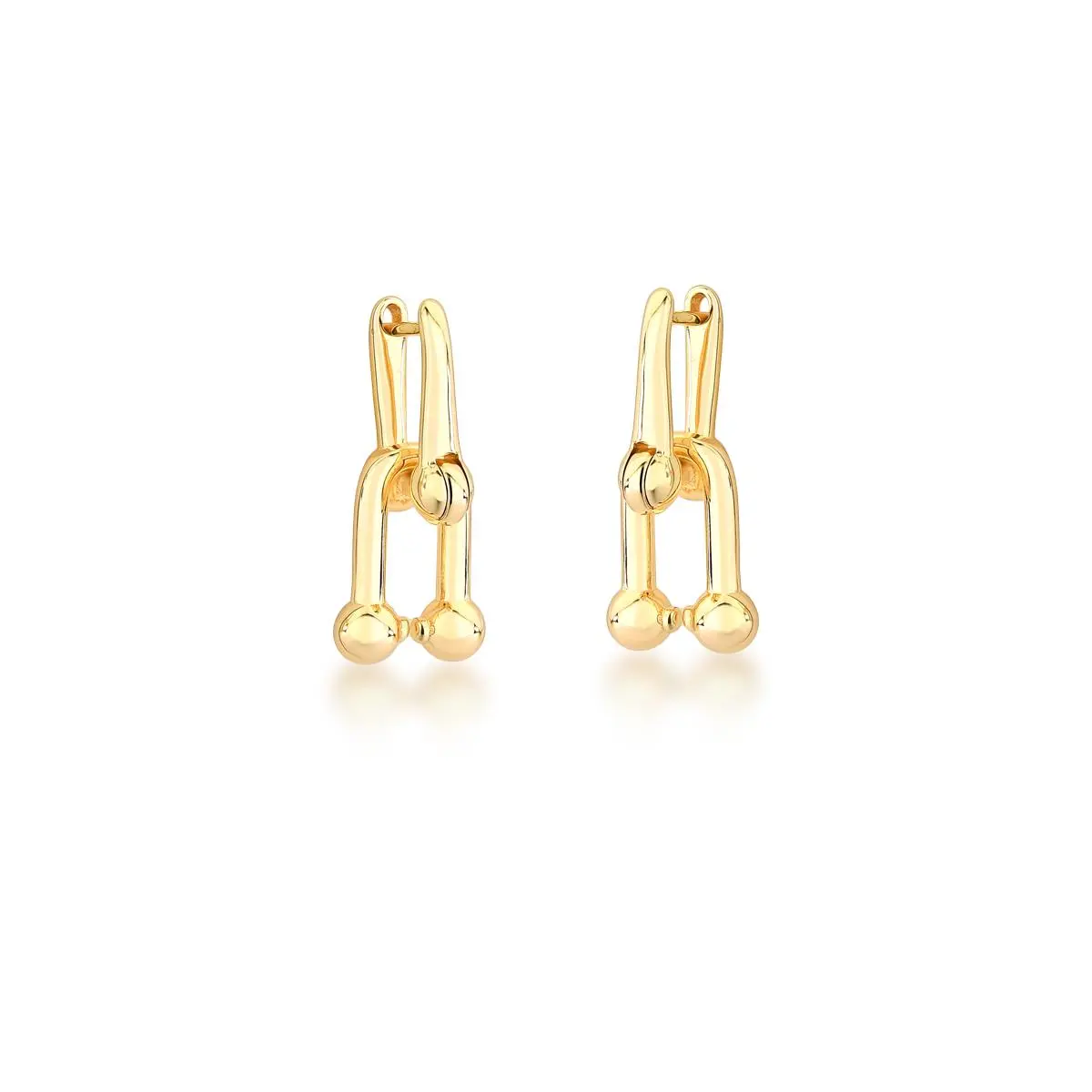 Brinco Elo Duplo Dourado