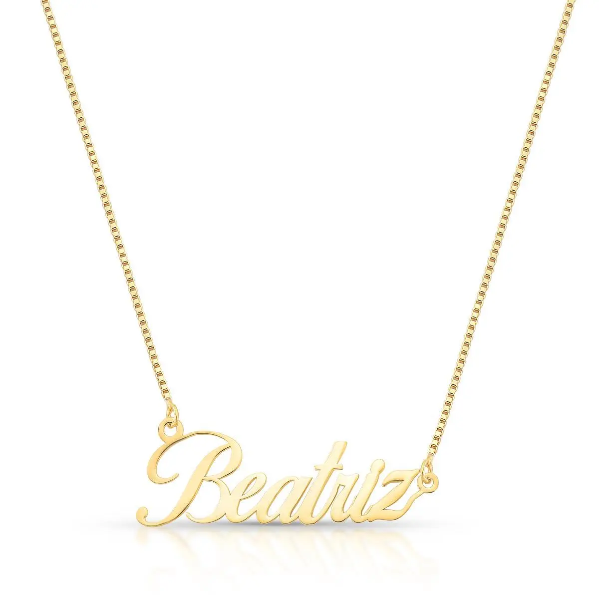 Colar Personalizado com Nome Dourado– Fonte Cursiva (Até 9 Letras)