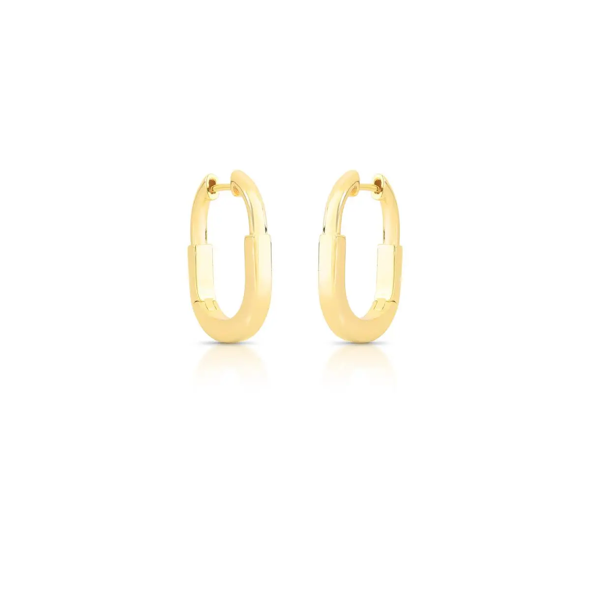 Brinco Argola Oval Minimalista Dourado