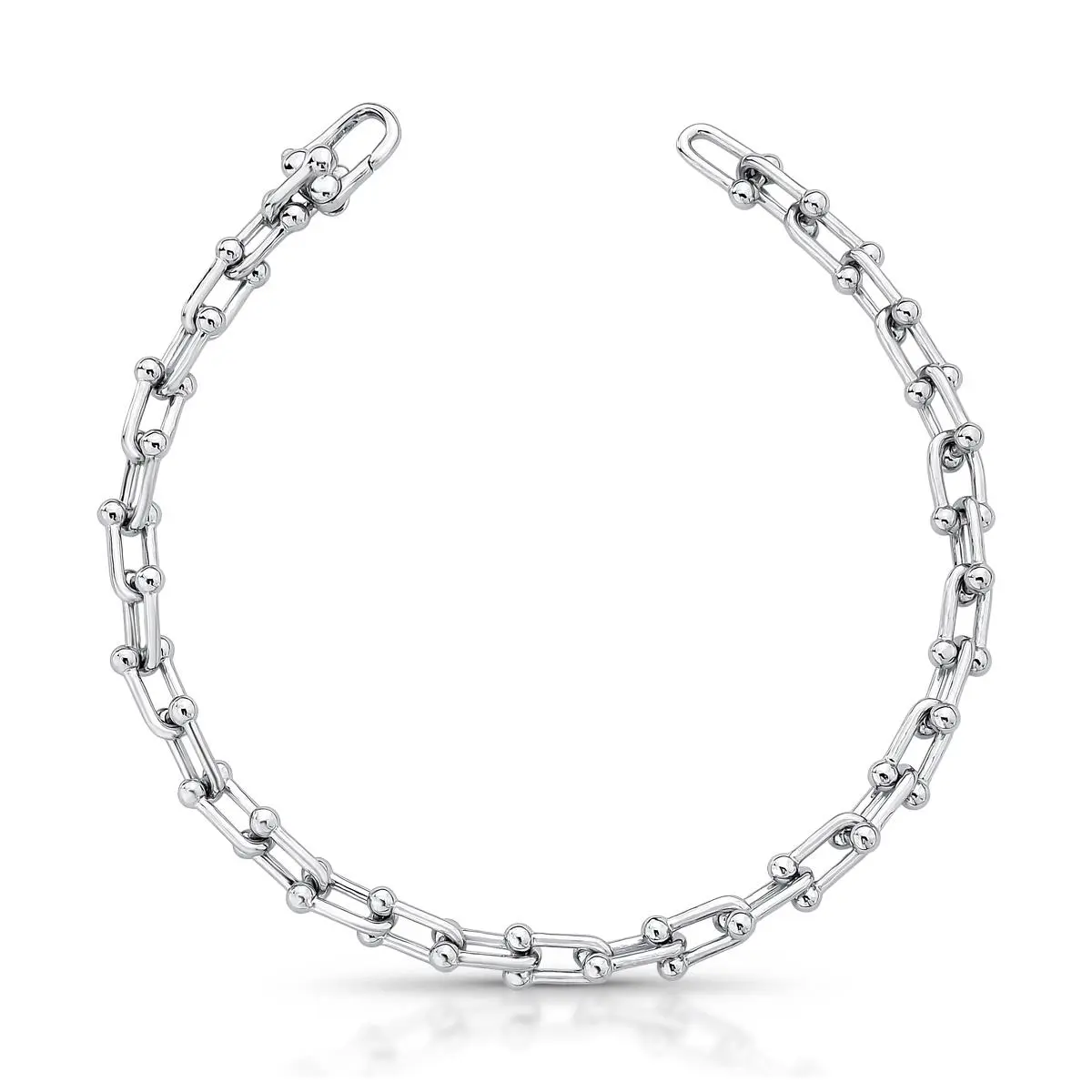 Pulseira Elos Vazados em Prata 925