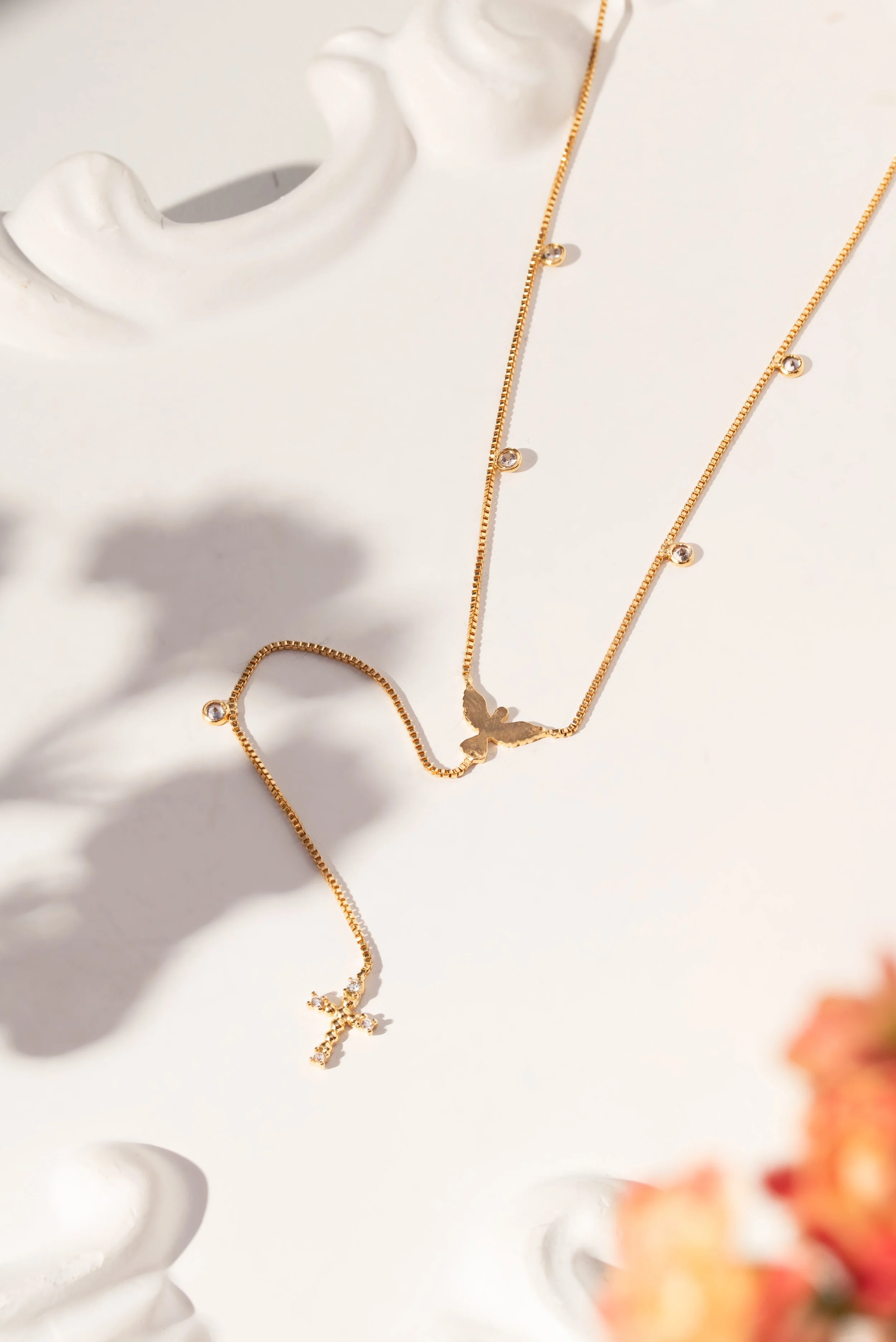 Colar Gravata Espírito Santo com Cruz