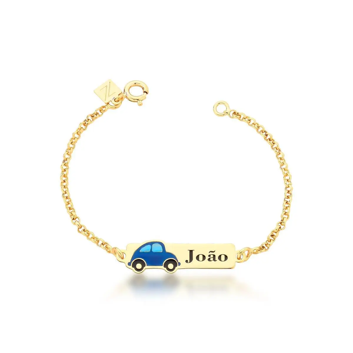 Pulseira Infantil Carro Personalizada Dourada (cópia)