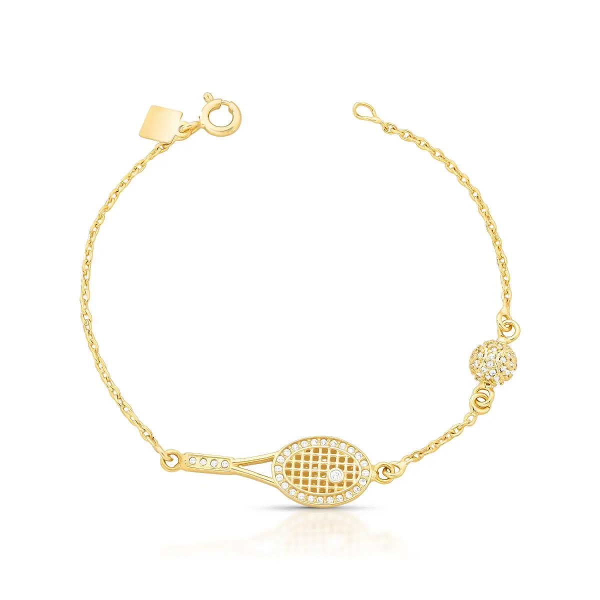 Pulseira de Raquete de Beach Tênis em Zircônias