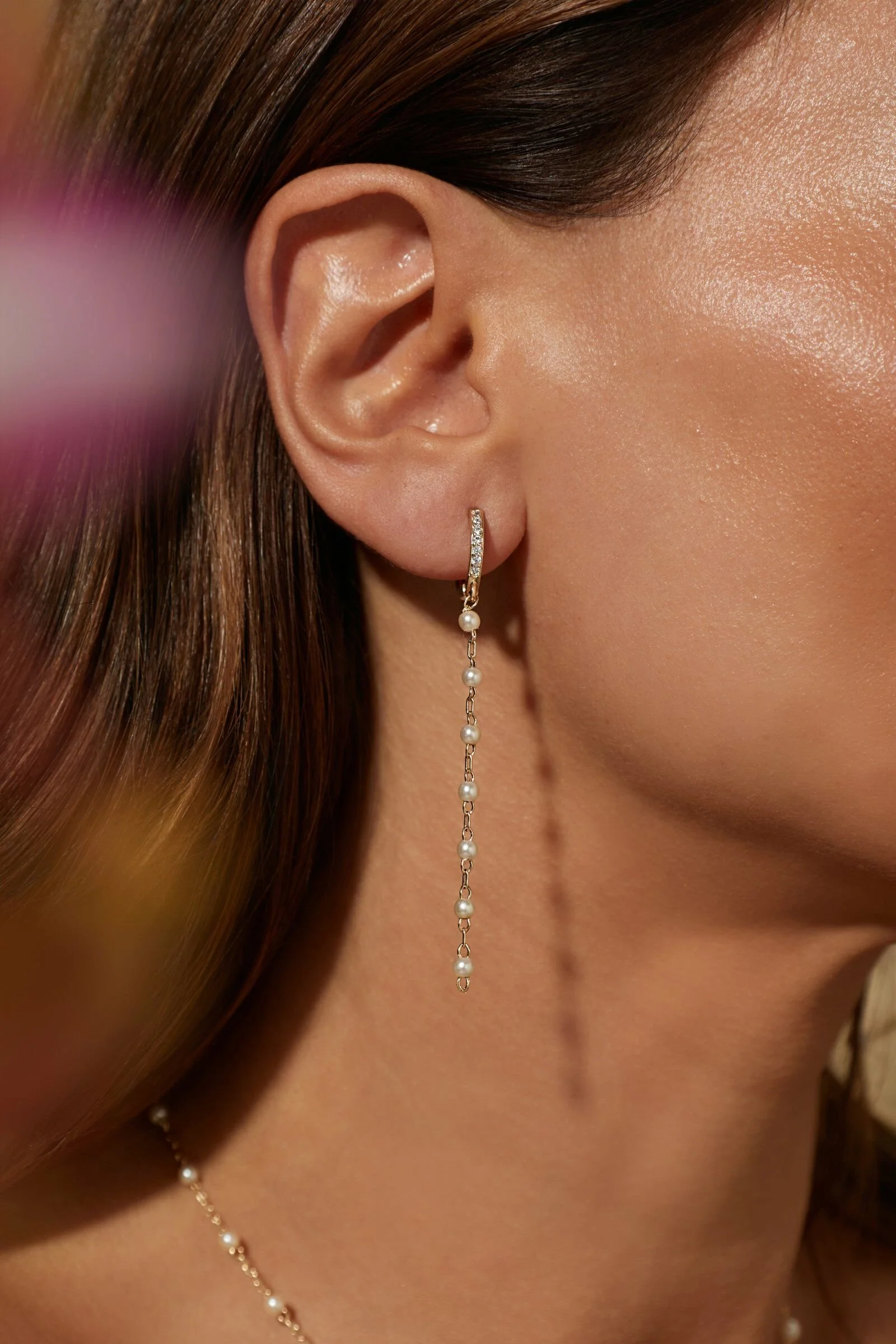 Brinco Ear Bling Pérolas Coreanas
