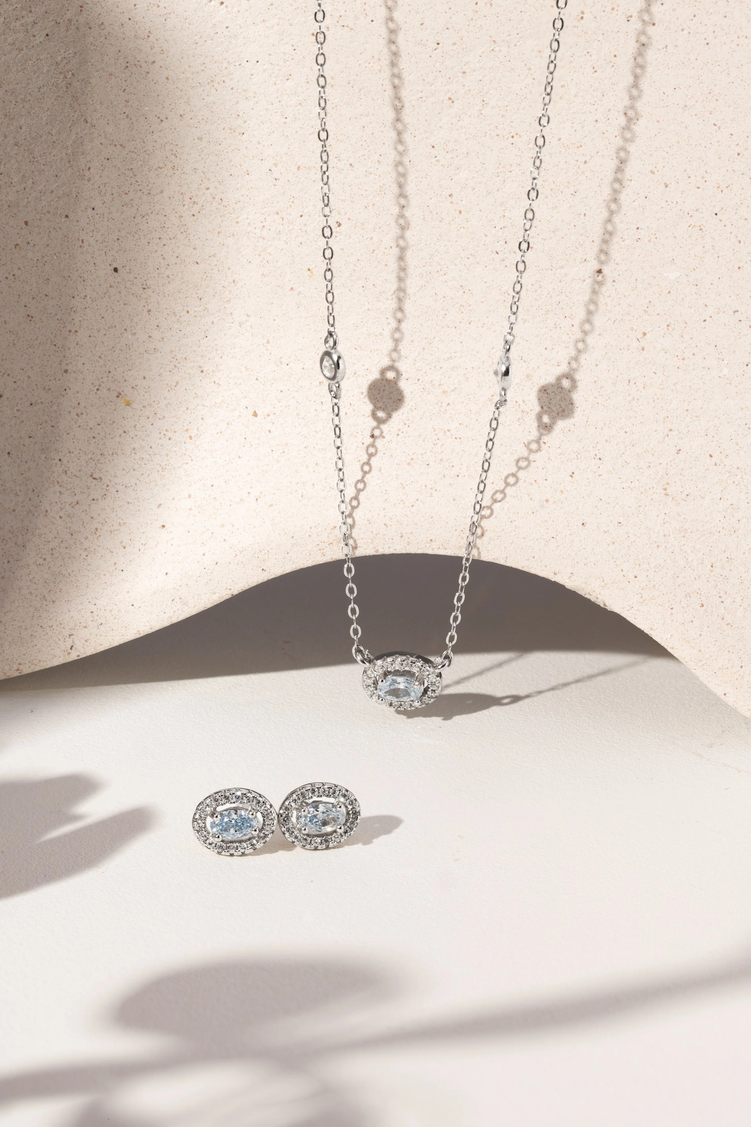 Conjunto Prata 925 Ice Fancy Light Blue