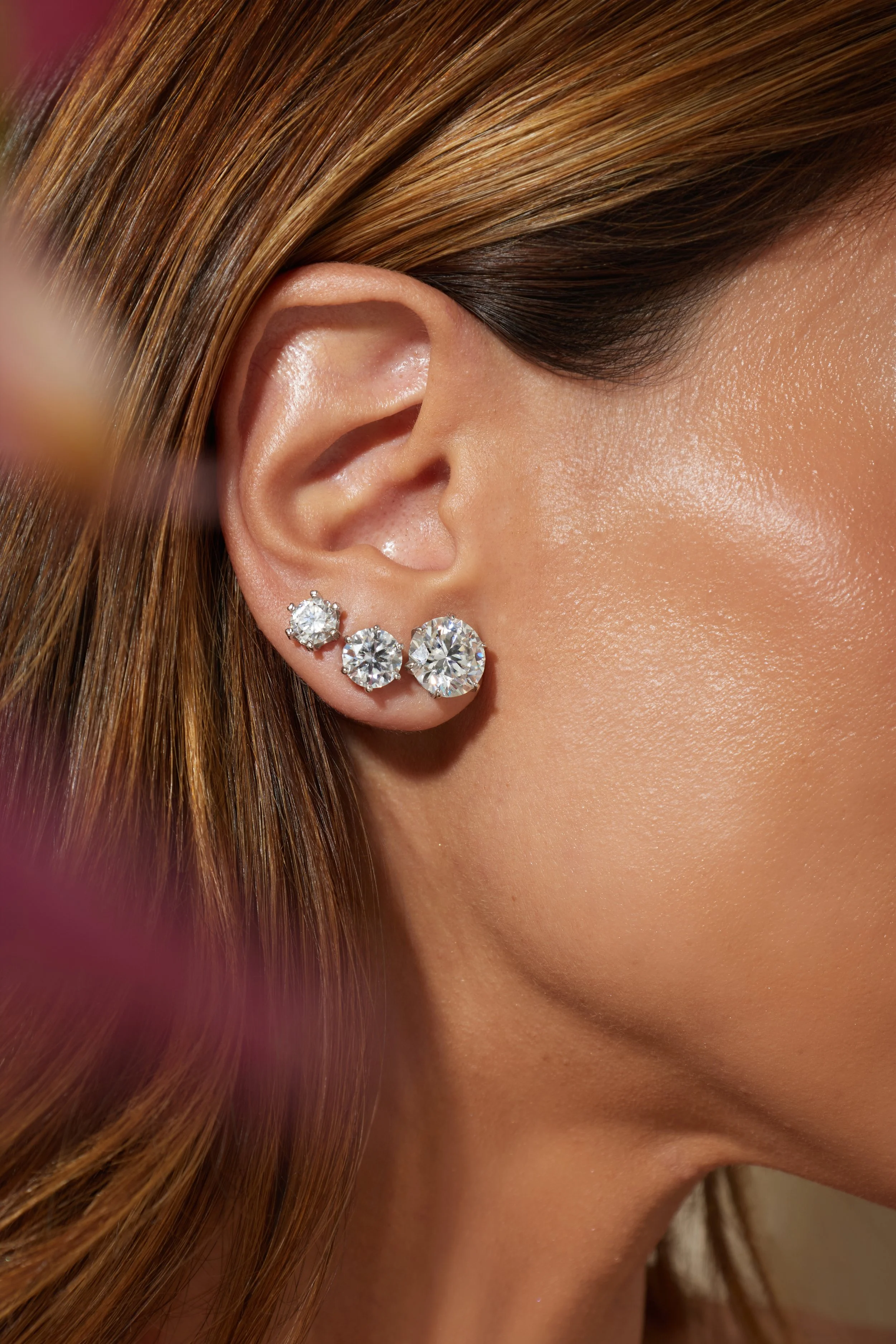 Brincos em Moissanite