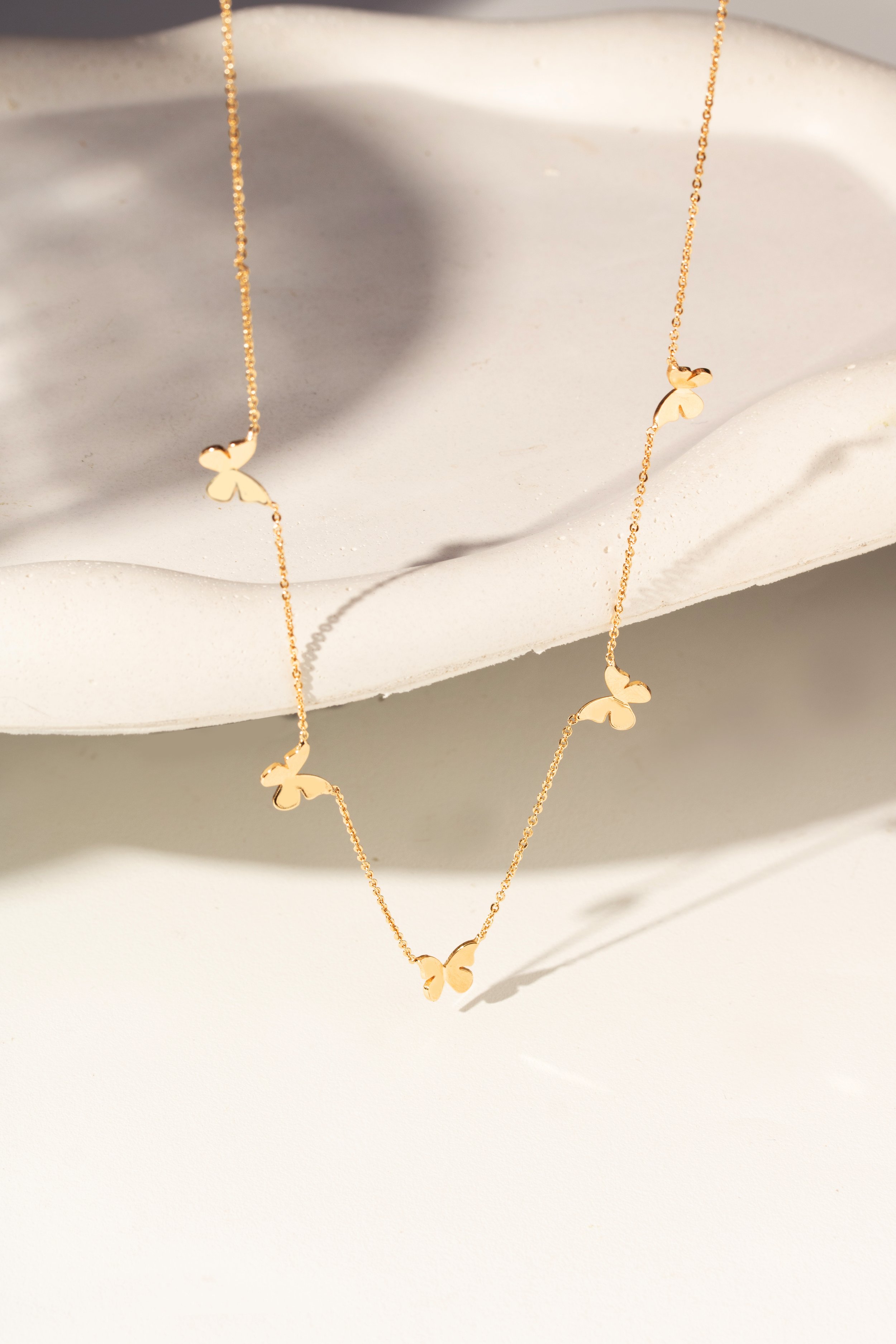 Colar 5 Borboletas com Zircônia