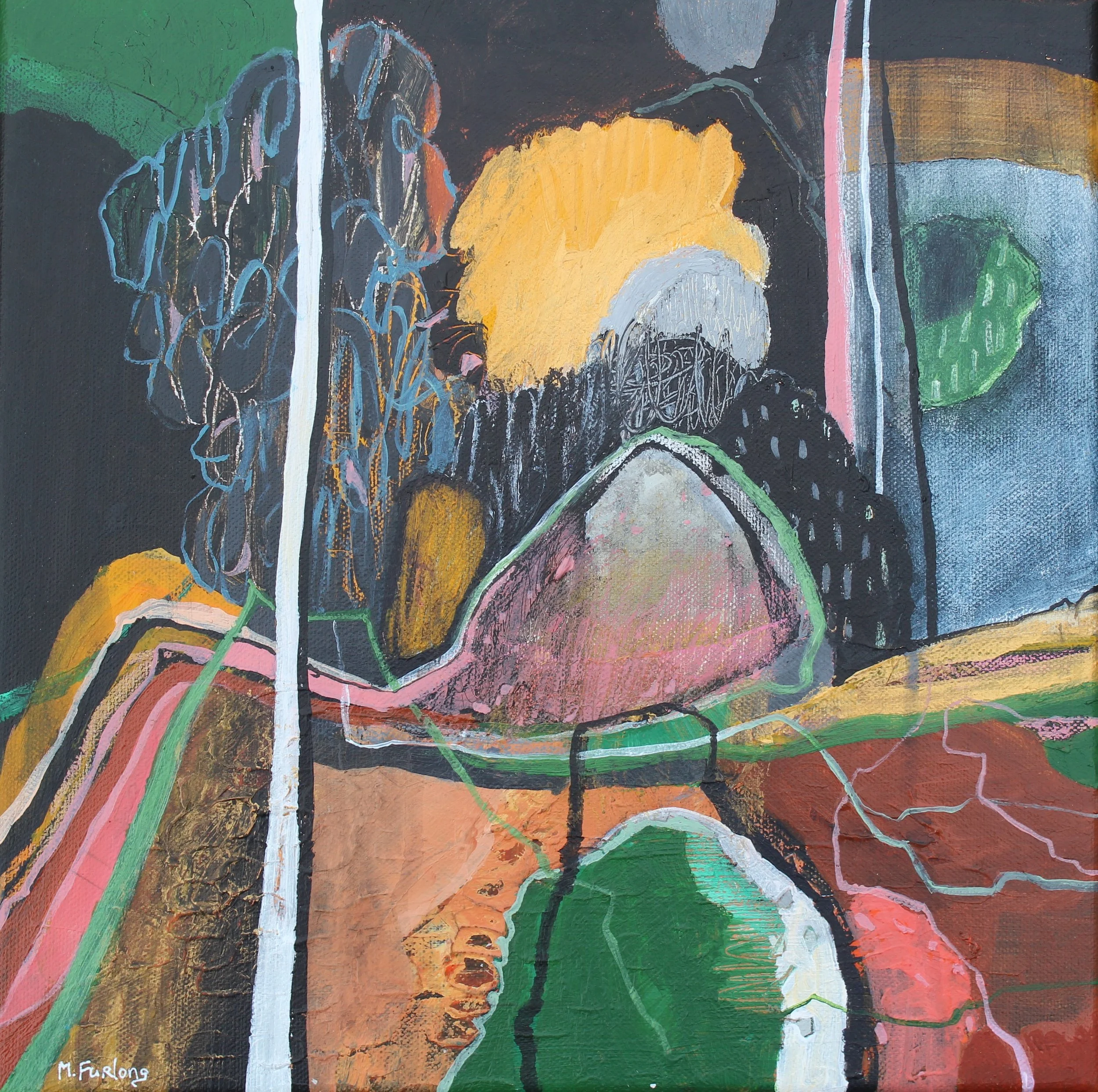 Passing Shadows - original acrylic painting on canvas (H30xW30cm)