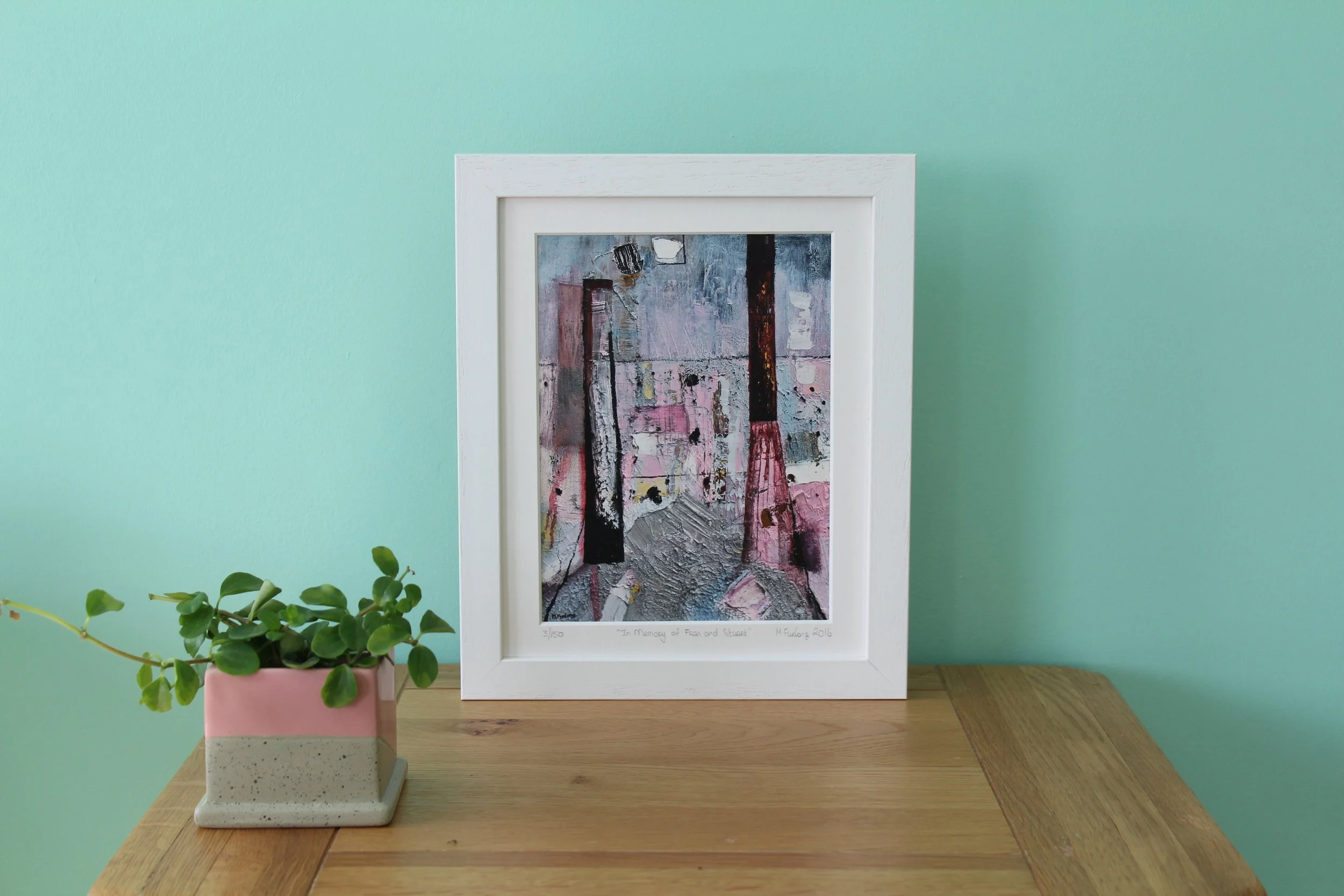 In memory Of Fran and Stuart framed print in situ.JPG