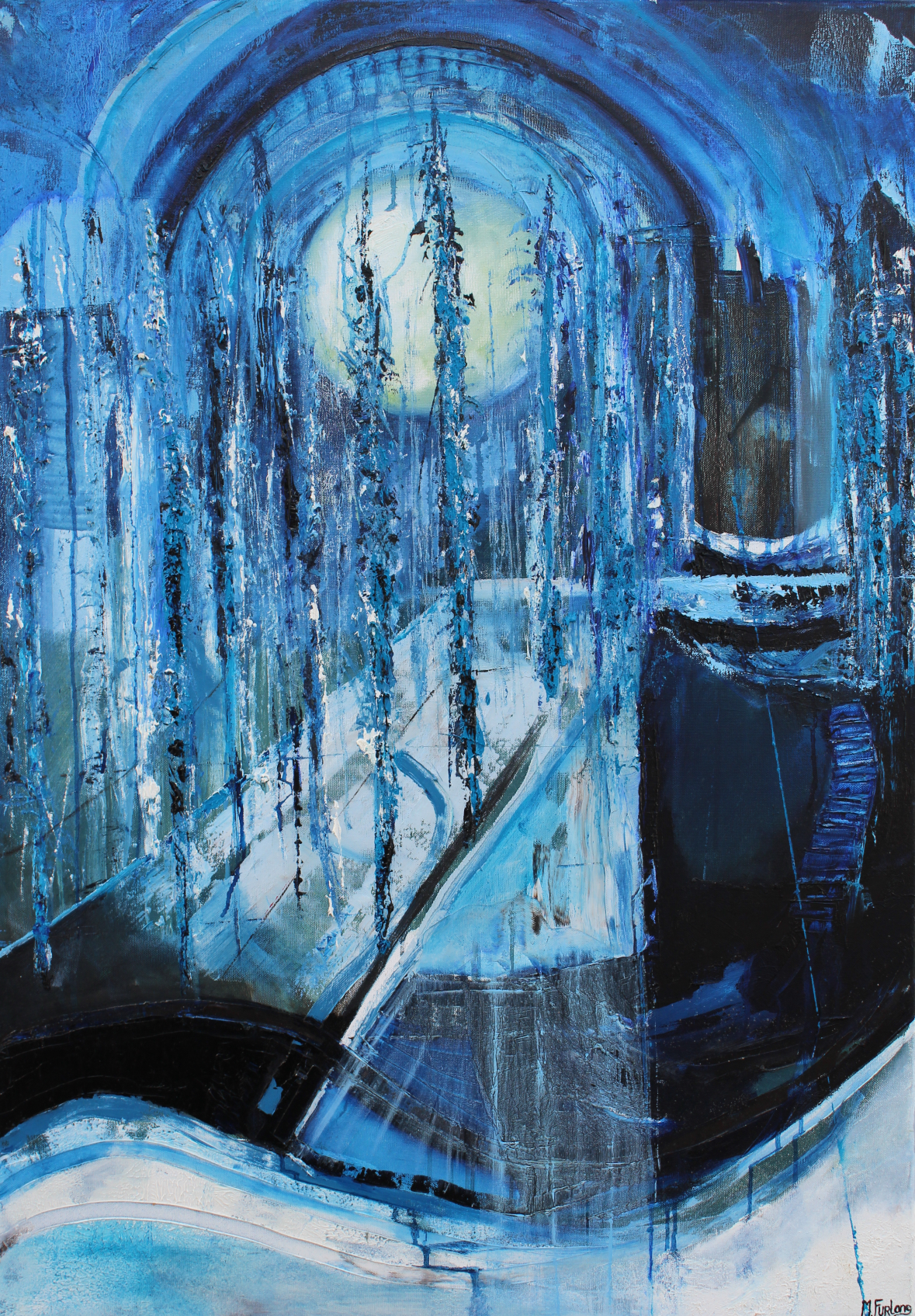Out Of The Blue - original oil painting on canvas (H100xW70cm)
