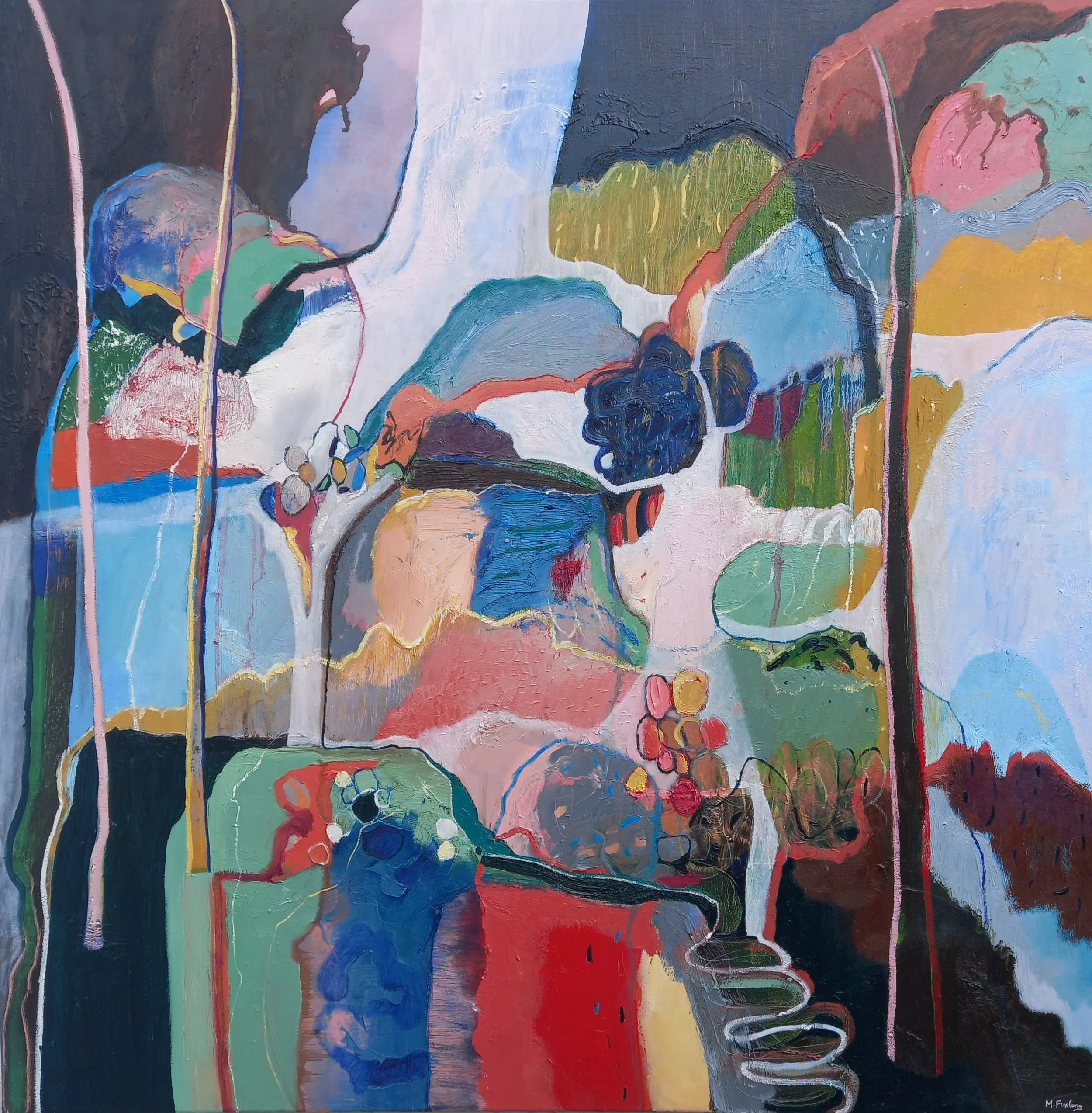 Awaken A Sense Of Mystery - oil on canvas (H80xW80cm)