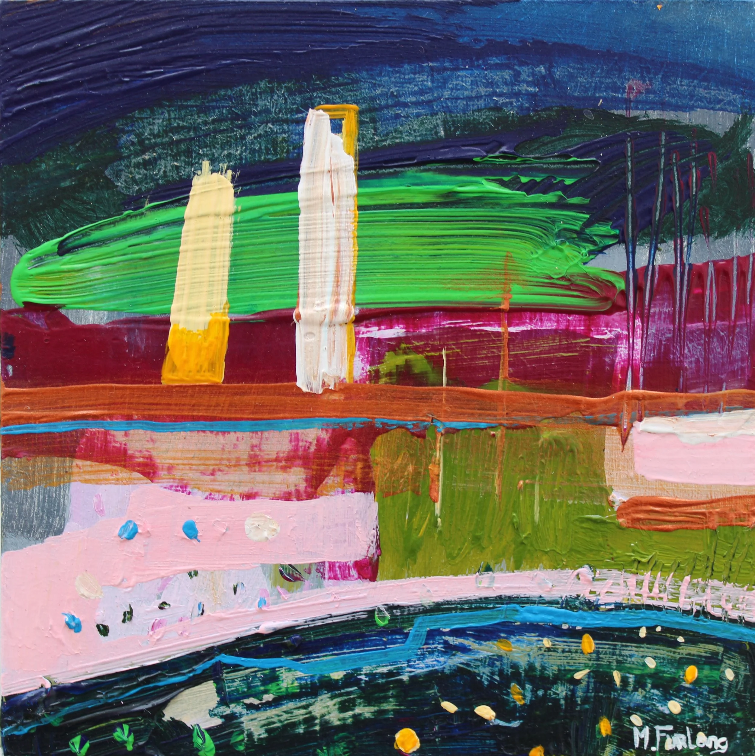 In Pink Green And Blue, April 2017 - Acrylic on Board by Martina Furlong www.martinafurlong.com.JPG