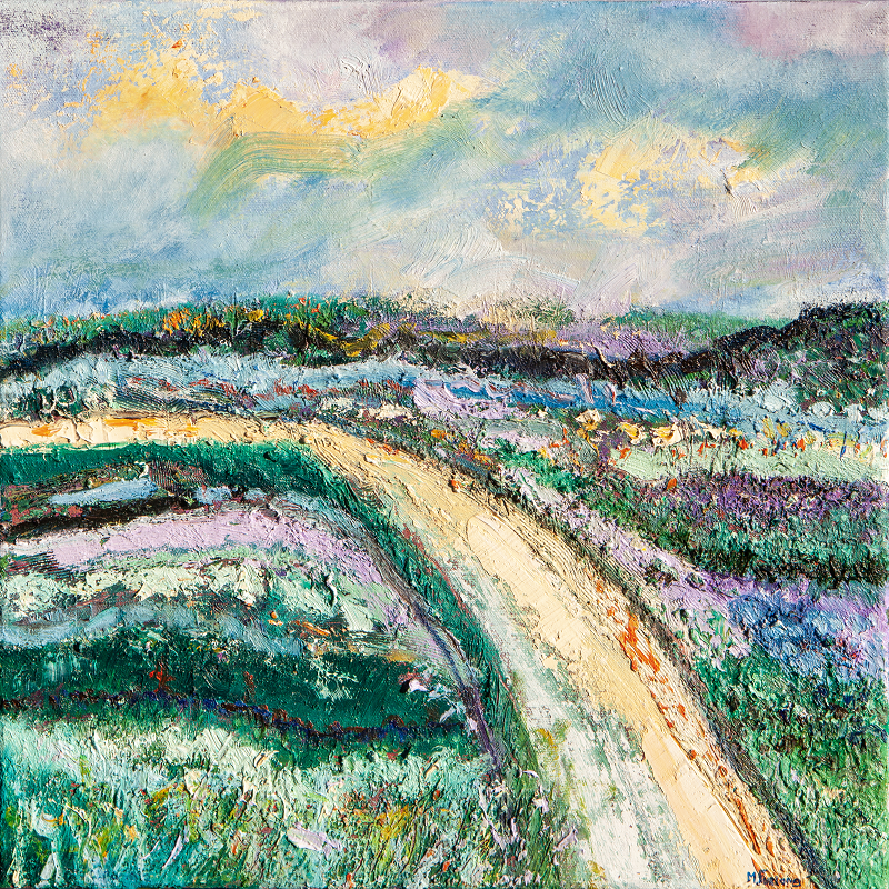 A Pathway To The Woods II - original oil painting on canvas (H40xW40cm)