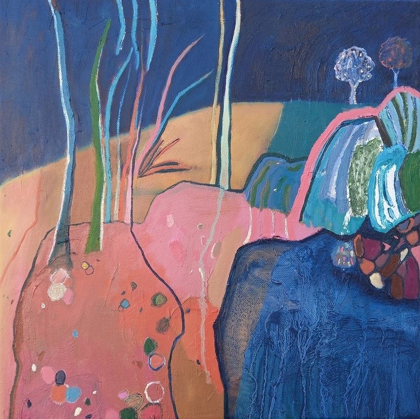 Look Beneath The Surface - original oil painting on canvas (H40xW40cm)